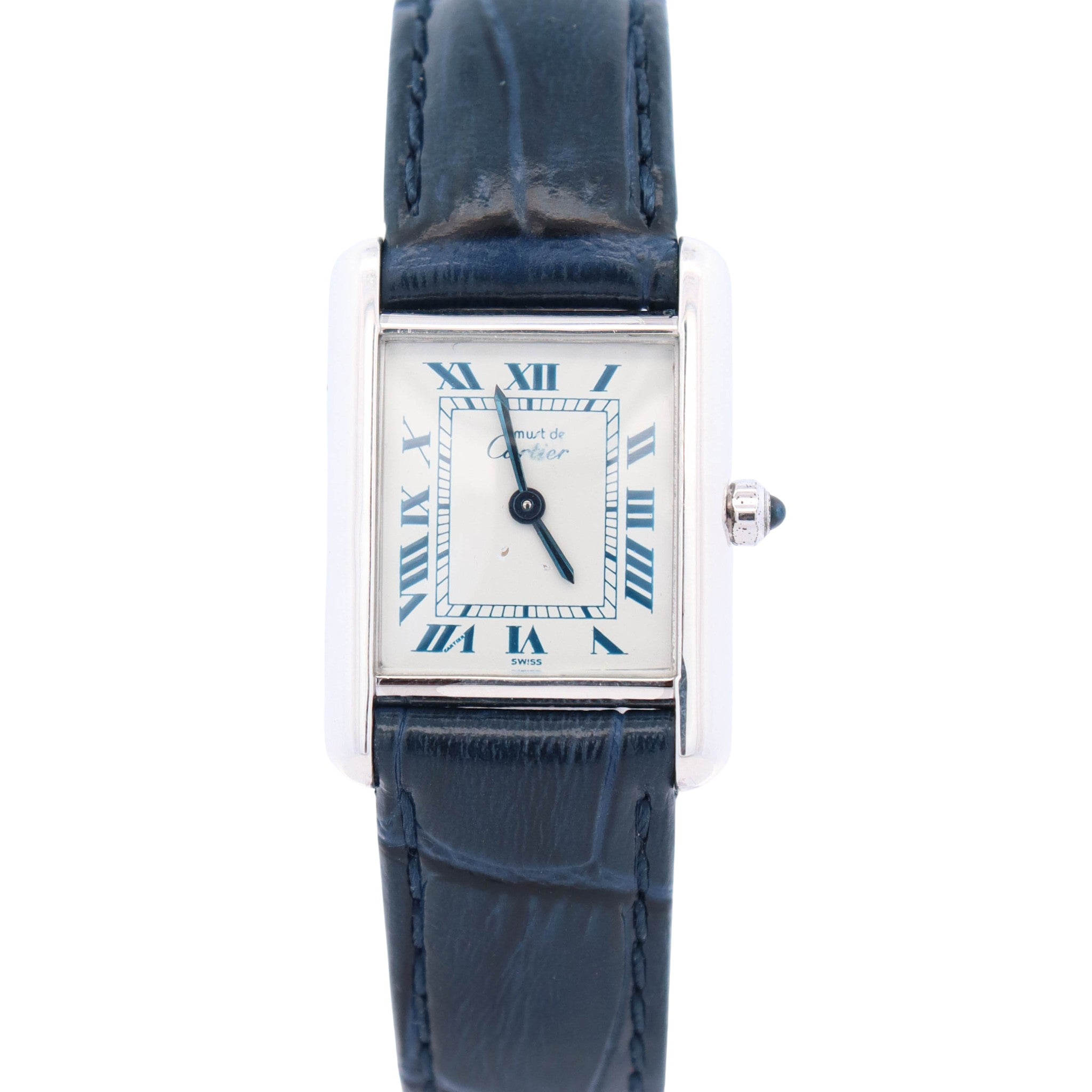 Cartier Must Tank 20mm Ivory Dial Watch Ref# 1614 – Happy Jewelers