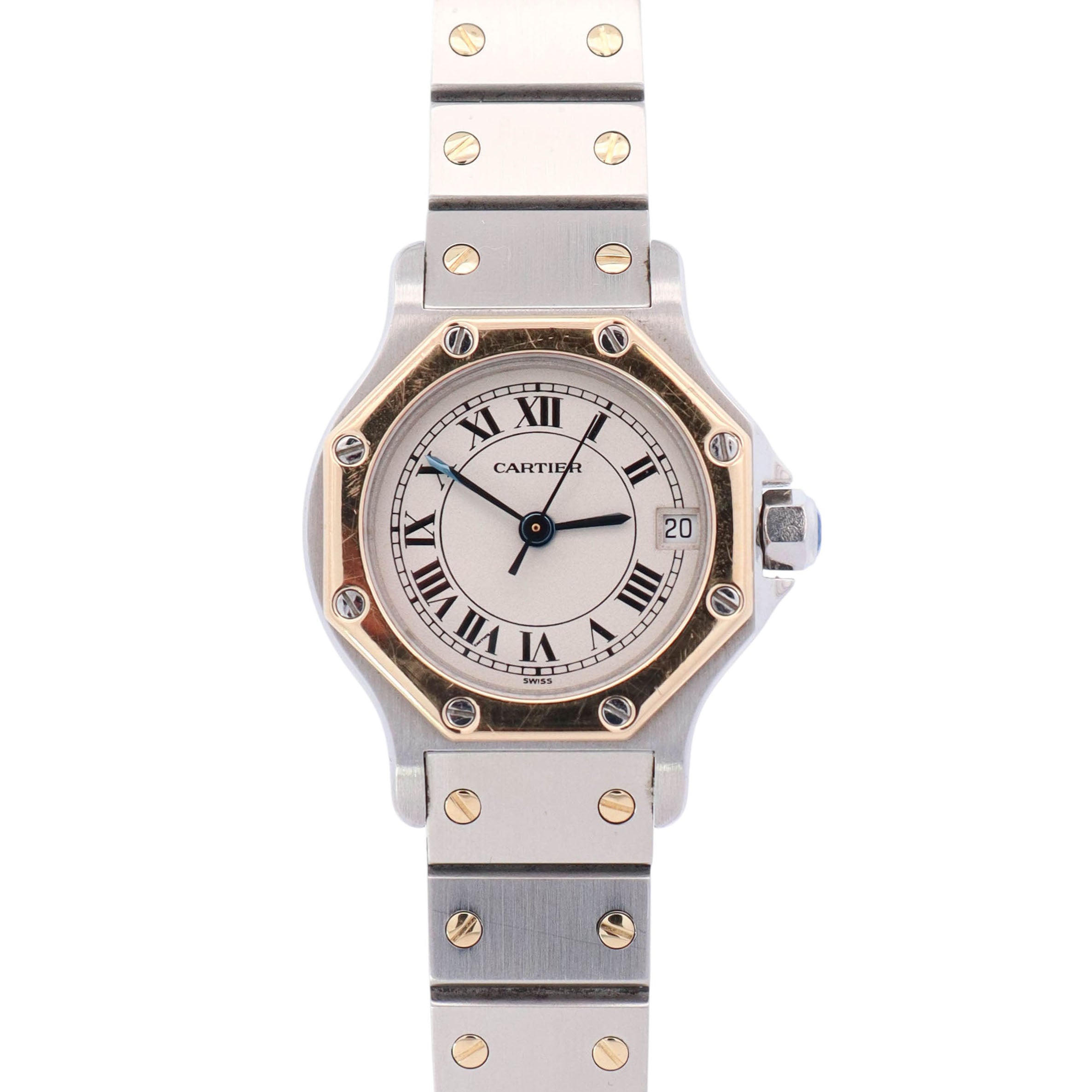 Cartier Octagon 25mm White Dial Watch Ref# 187903 - Happy Jewelers Fine Jewelry Lifetime Warranty
