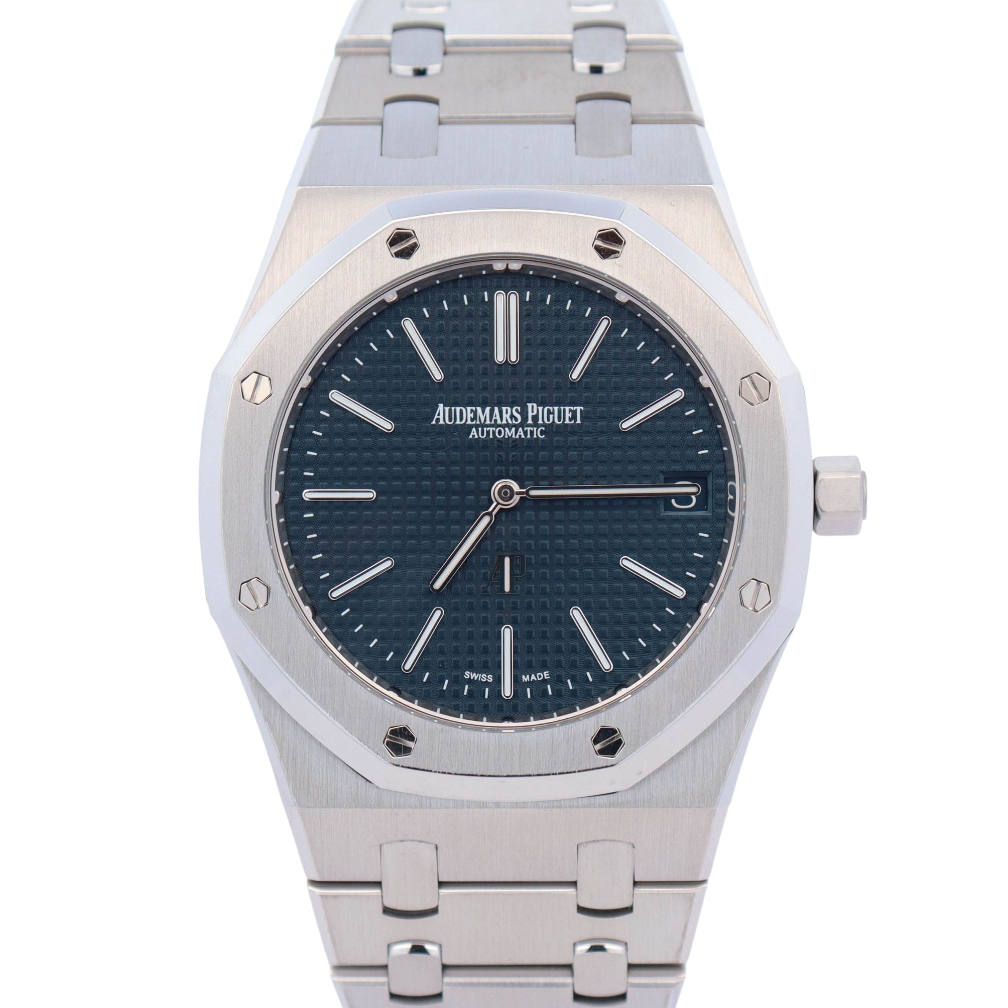 Audemars Piguet Jumbo Extra Thin 39mm Blue Dial Watch Ref# 16202ST