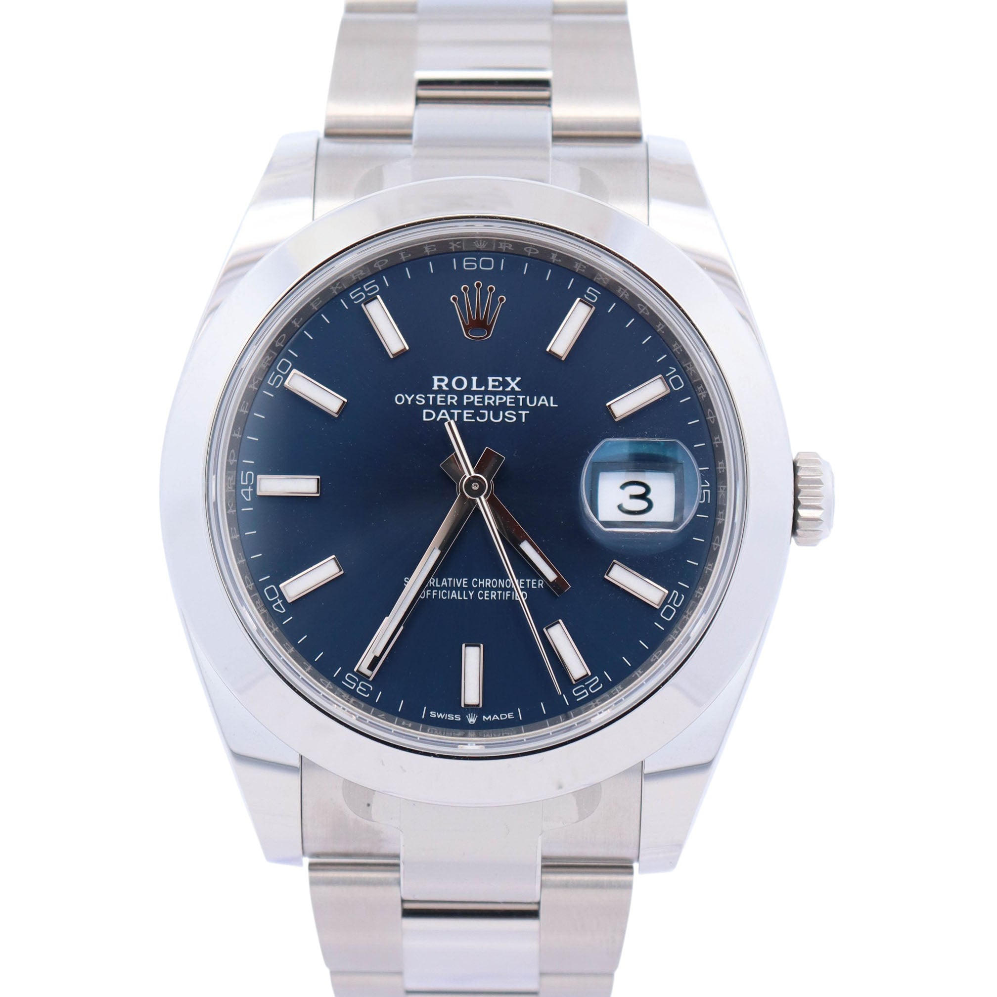 Rolex Datejust 41mm Blue Dial Watch Ref# 126300