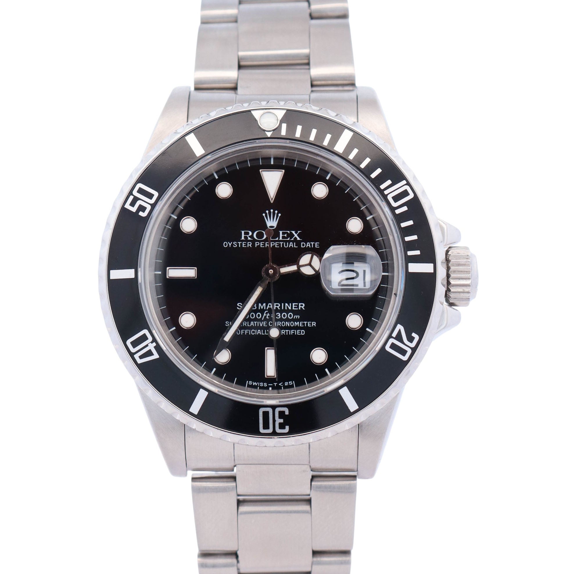 Rolex Submariner 40mm Black Dial Watch Ref# 16800