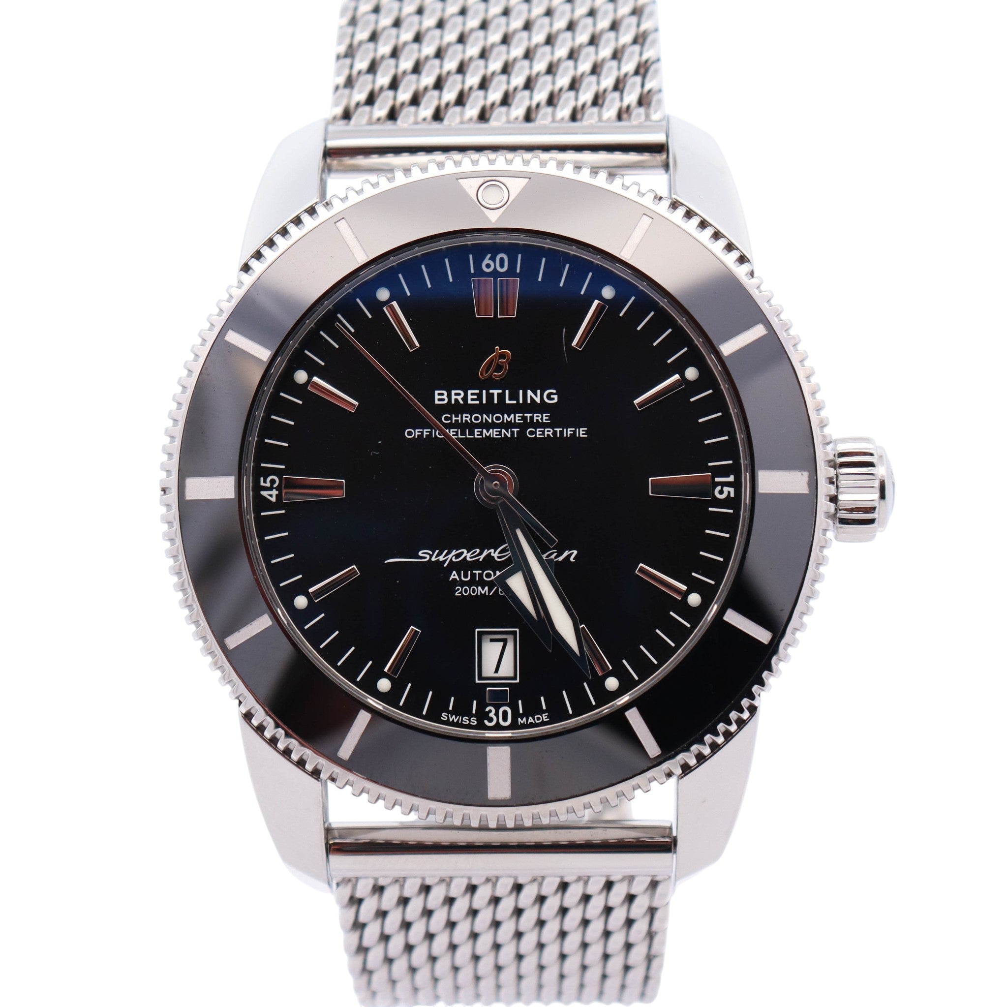 Breitling Superocean 46mm Black Dial Watch Ref# AB2020121B1A1 - Happy Jewelers Fine Jewelry Lifetime Warranty
