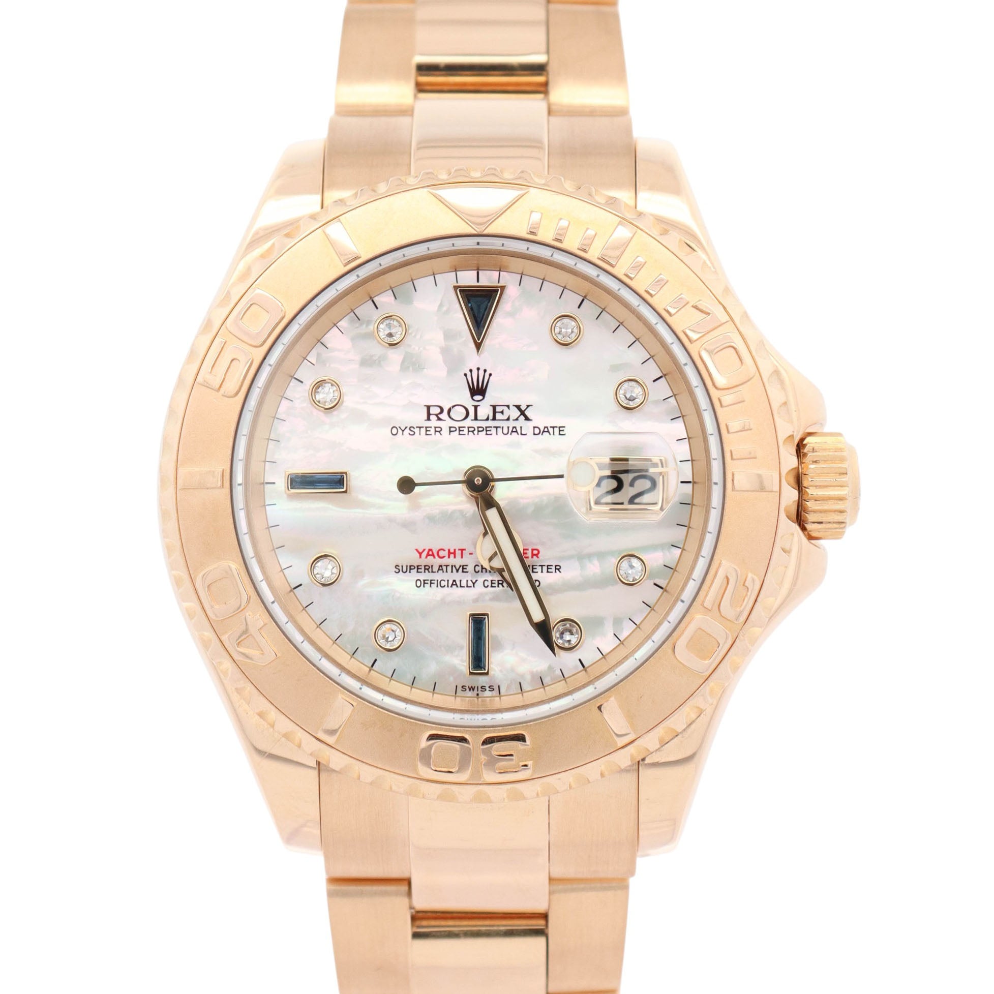 Rolex Yacht-Master 40mm White MOP Dial Watch Ref# 16628