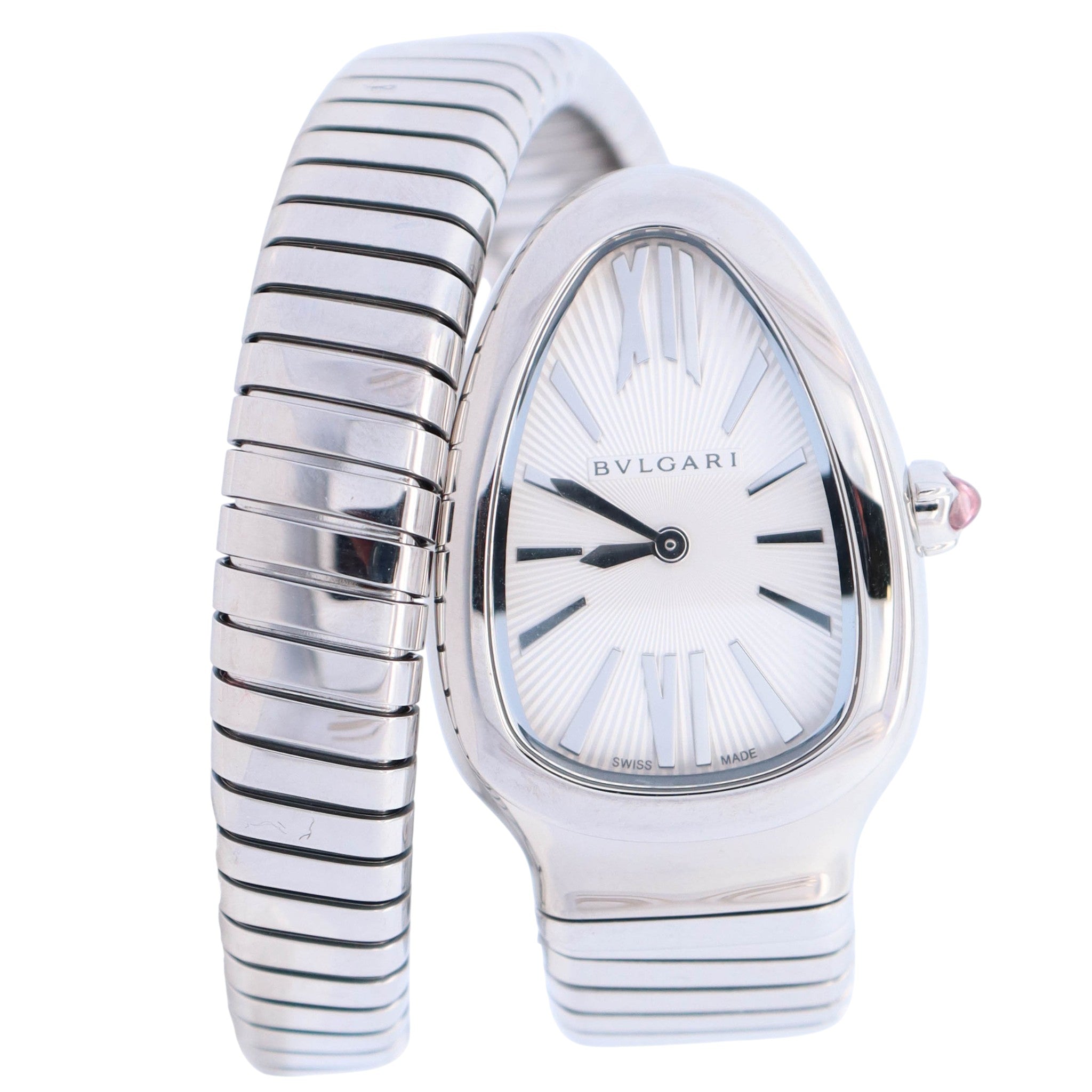 Bvlgari Serpenti 35mm Silver Dial Watch Ref# 101817
