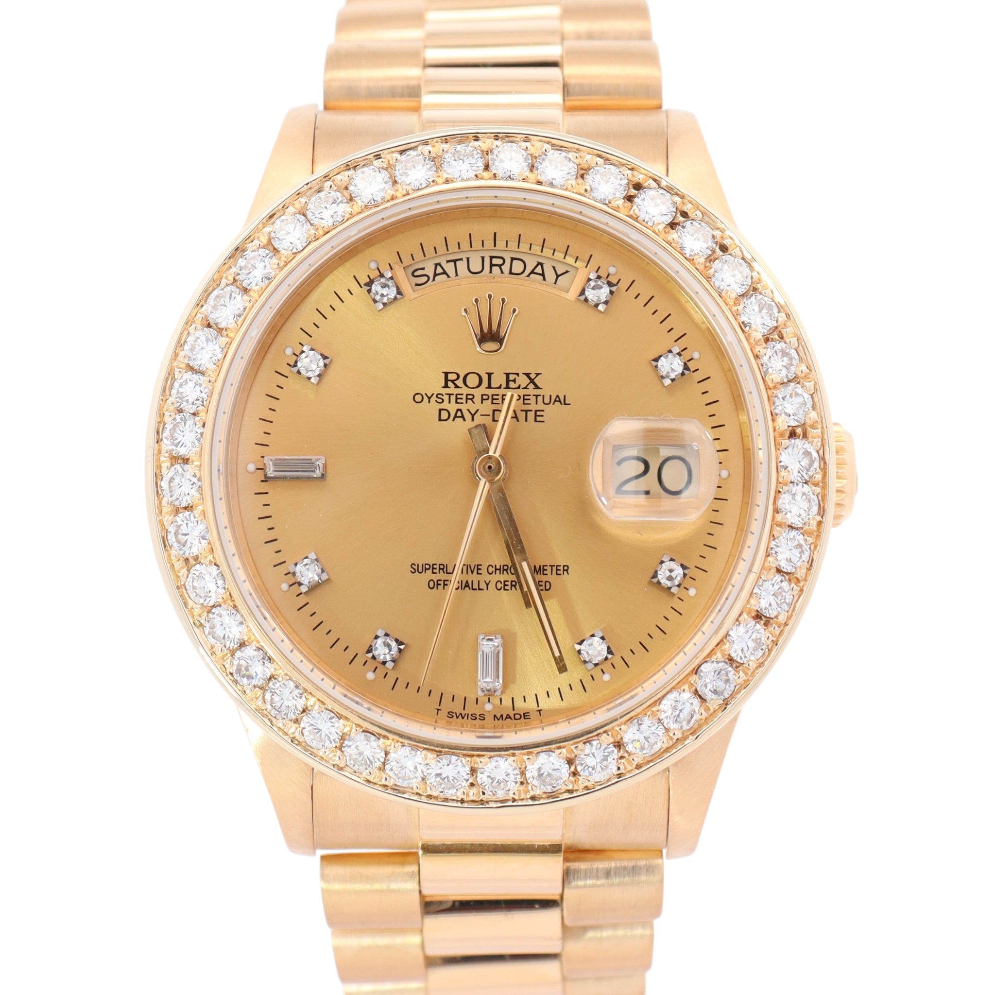 Rolex Day-Date 36mm Champagne Dial Watch Ref# 18038 - Happy Jewelers Fine Jewelry Lifetime Warranty