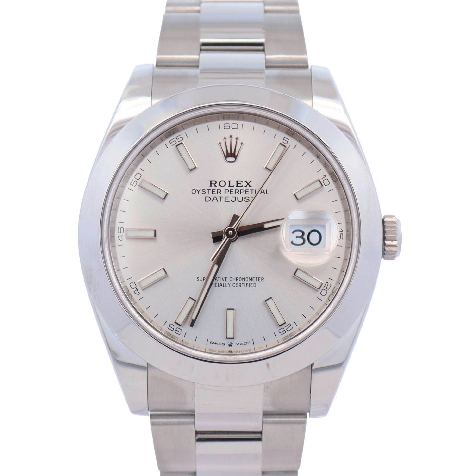Rolex Datejust 41mm Silver Dial Watch Ref# 126300 - Happy Jewelers Fine Jewelry Lifetime Warranty