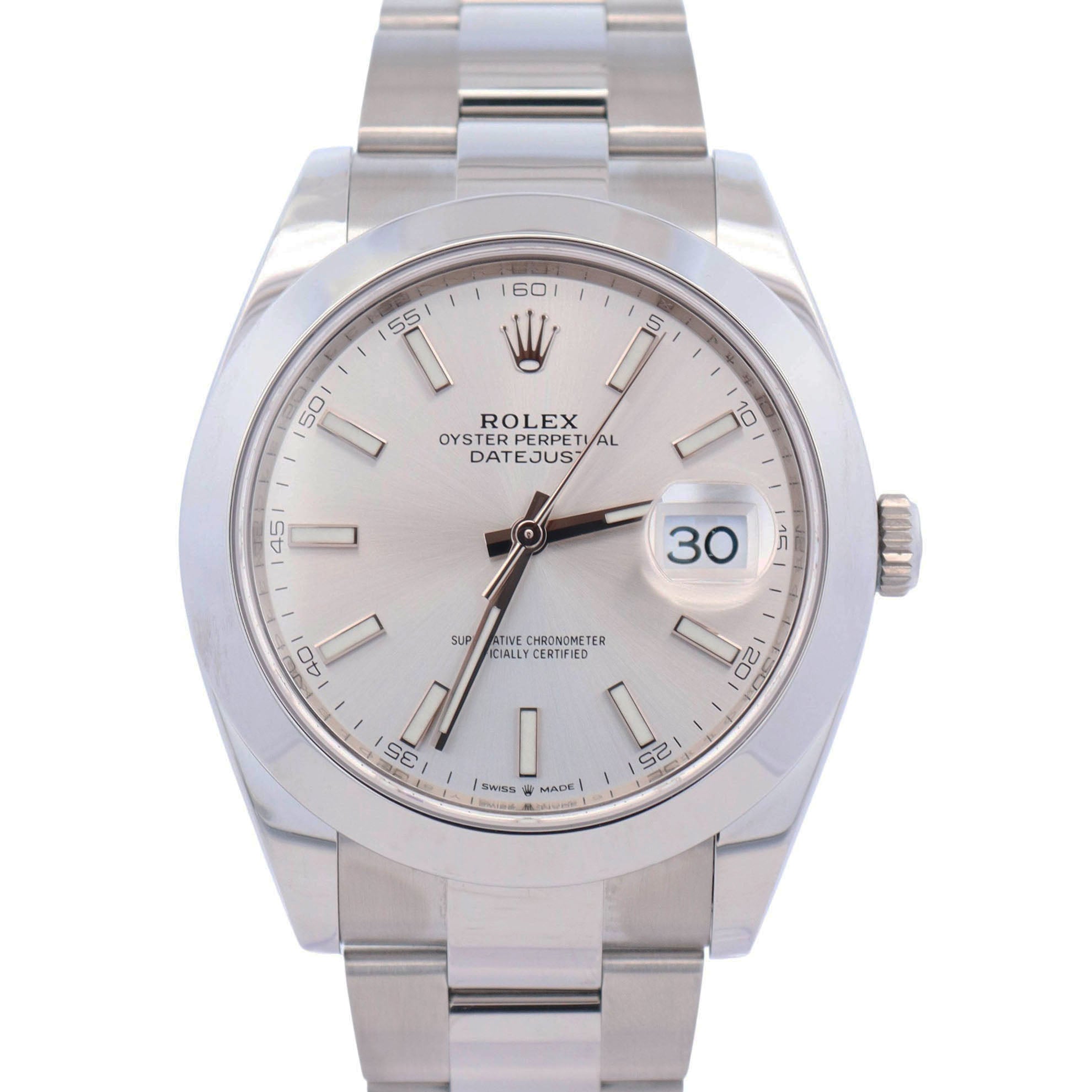 Rolex Datejust 41mm Silver Dial Watch Ref# 126300 - Happy Jewelers Fine Jewelry Lifetime Warranty