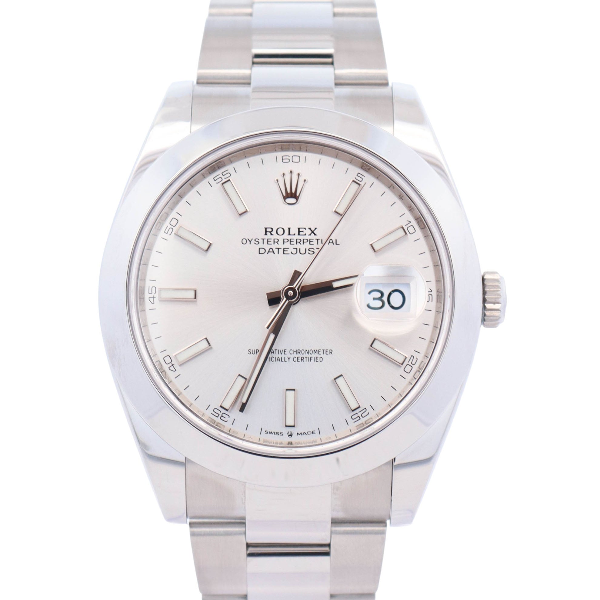 Rolex Datejust 41mm Silver Dial Watch Ref# 126300 - Happy Jewelers Fine Jewelry Lifetime Warranty