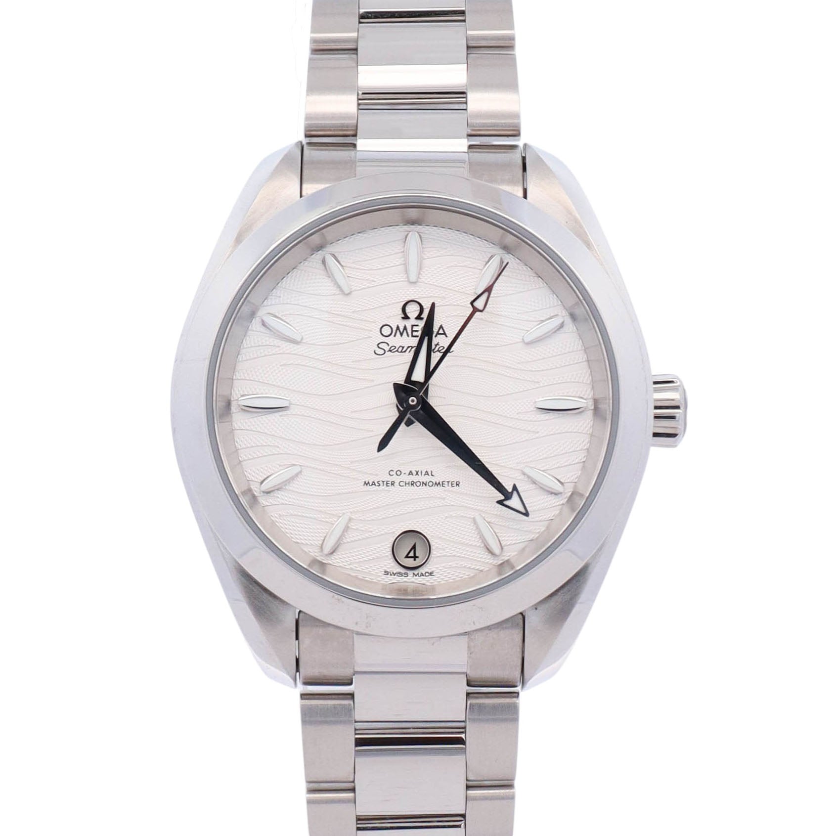 Omega Seamaster Aqua Terra 34mm Silver Dial Watch Ref# 220.10.34.20.02.002 - Happy Jewelers Fine Jewelry Lifetime Warranty