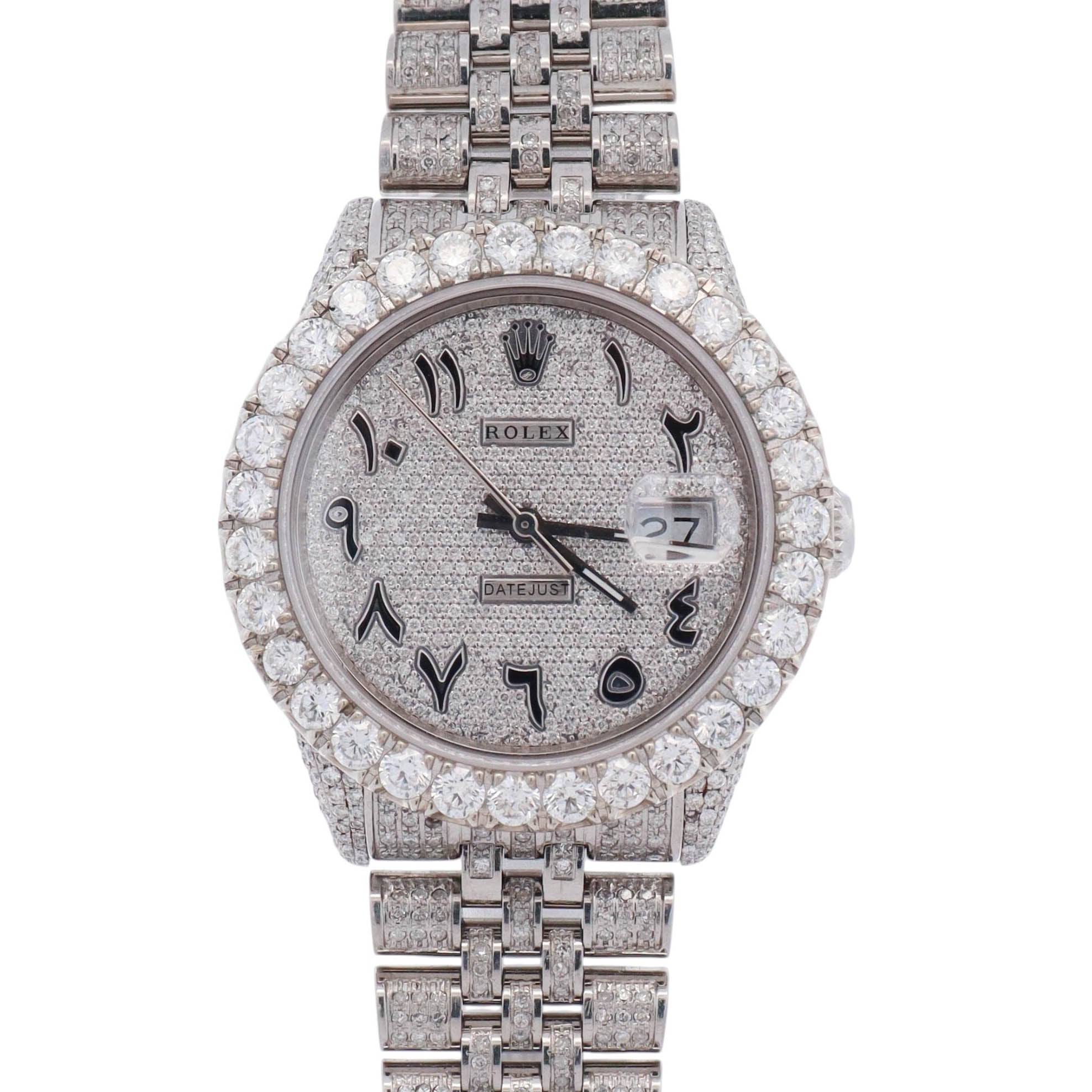 Rolex Datejust 36mm Pave Dial Watch Ref# 16014 - Happy Jewelers Fine Jewelry Lifetime Warranty