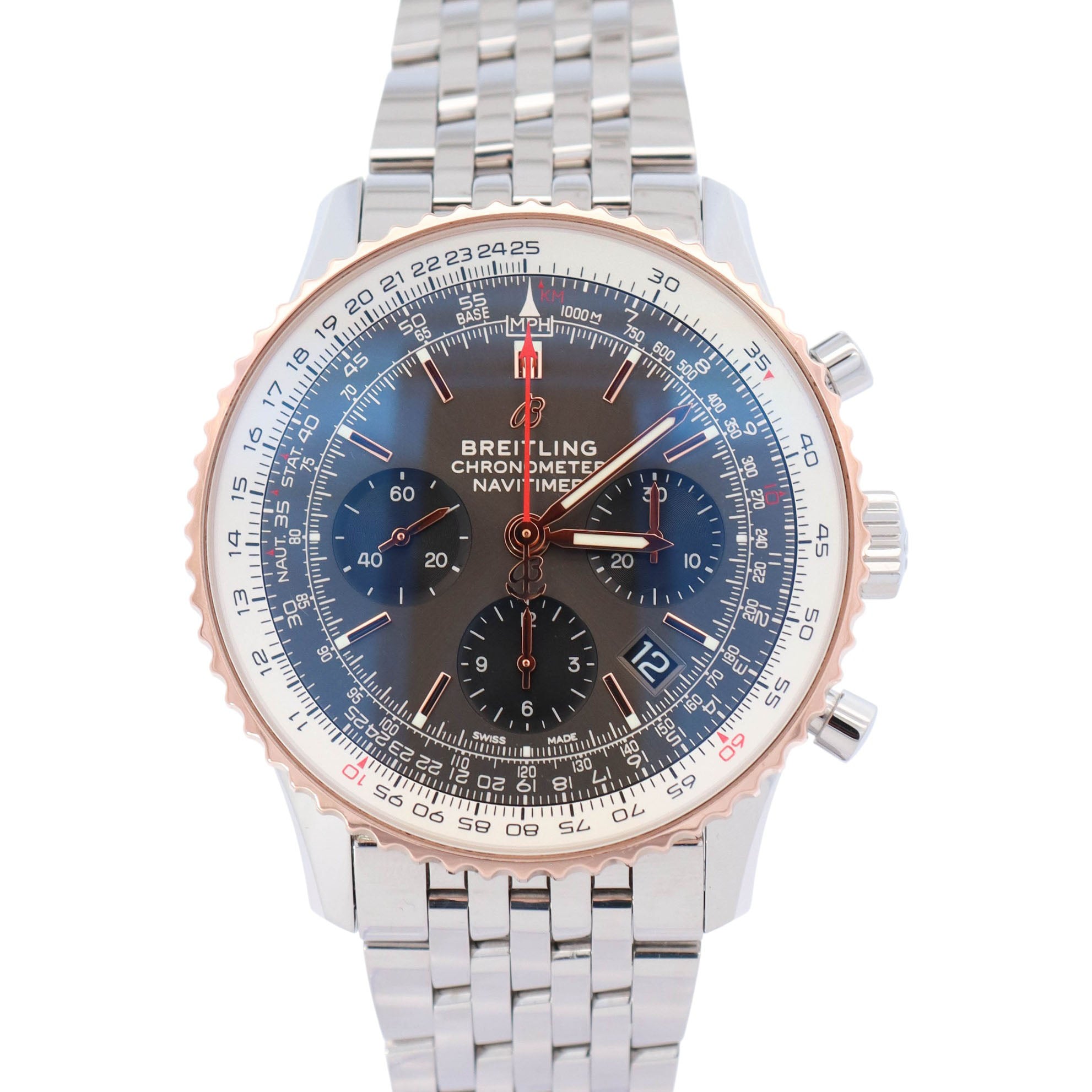 Breitling Navitimer 43mm Gray Dial Watch Ref# UB0121211F1A1 - Happy Jewelers Fine Jewelry Lifetime Warranty