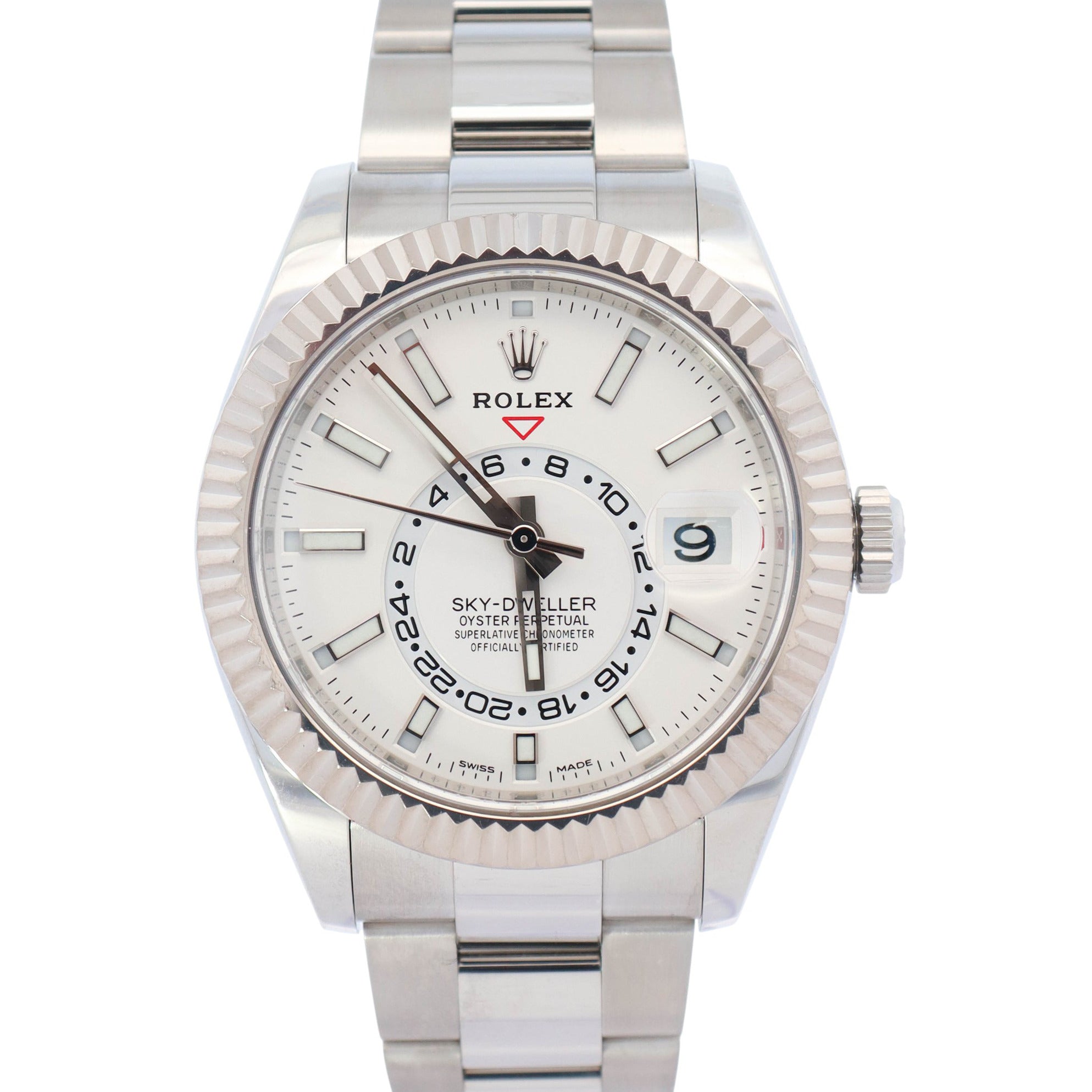 Rolex Sky-Dweller 42mm White Dial Watch Ref# 326934 - Happy Jewelers Fine Jewelry Lifetime Warranty