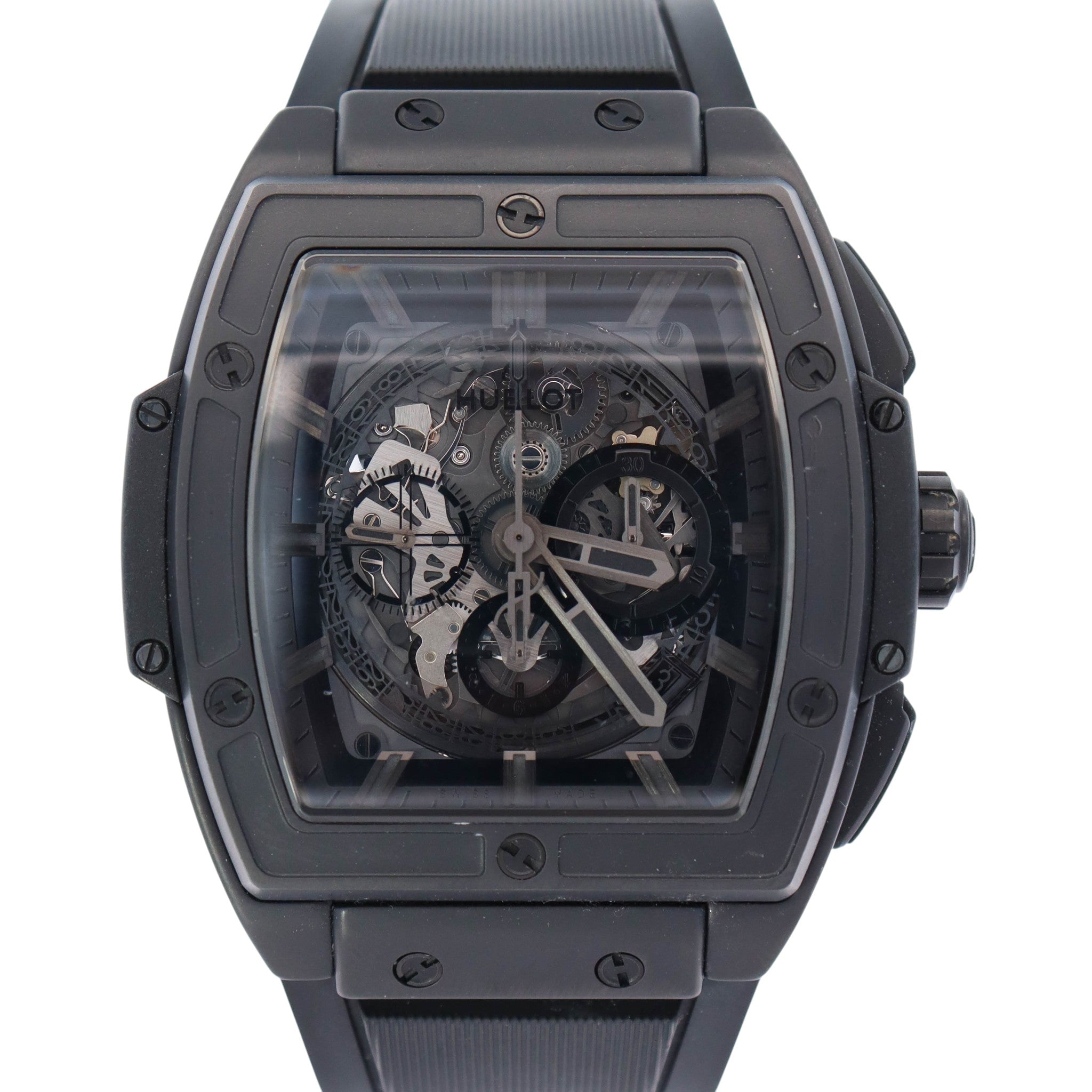 Hublot Spirit of Big Bang 45mm Silver Skeleton Dial Watch Ref# 601.CI.0110.RX