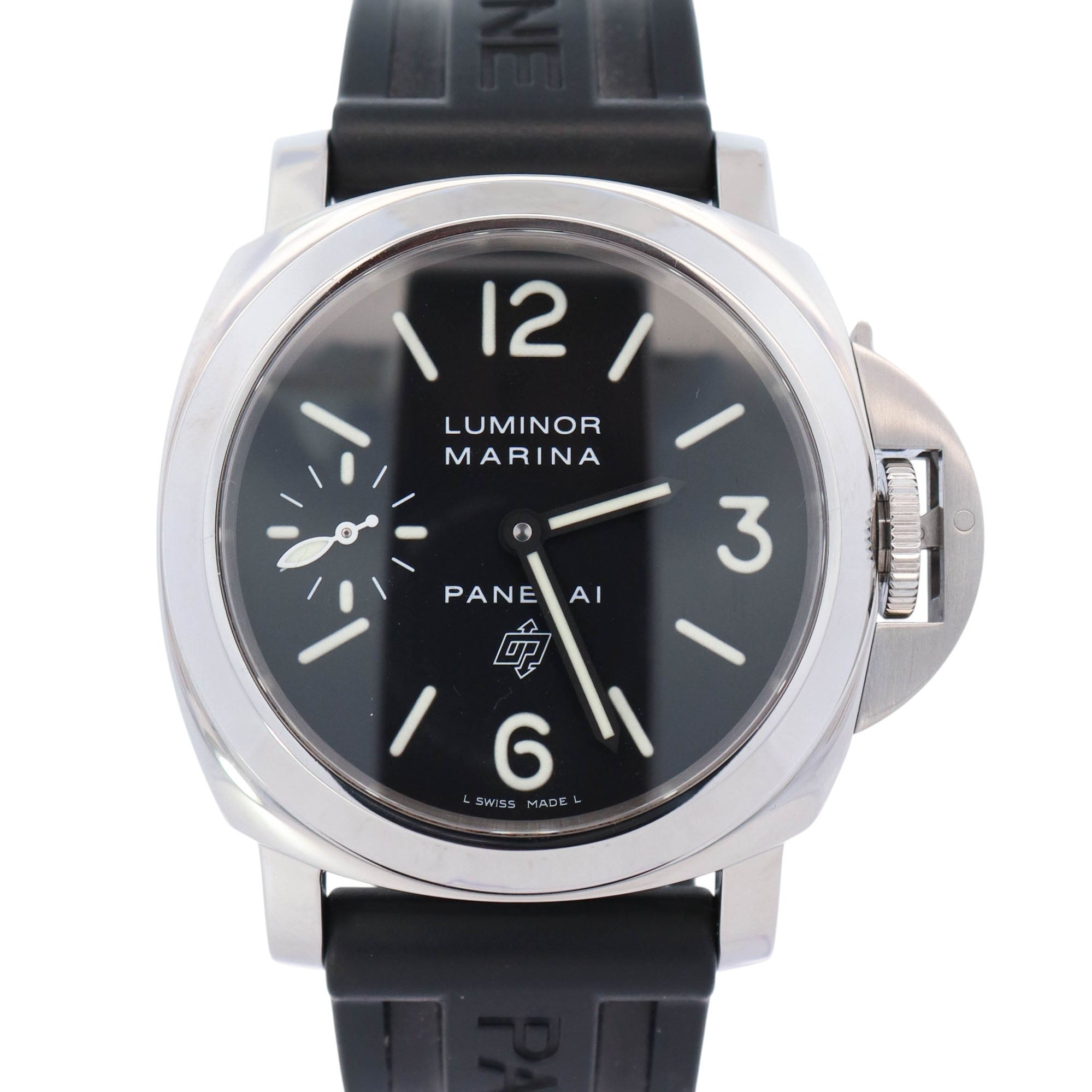 Panerai Luminor Marina 44mm Black Dial Watch Ref# PAM00005 - Happy Jewelers Fine Jewelry Lifetime Warranty