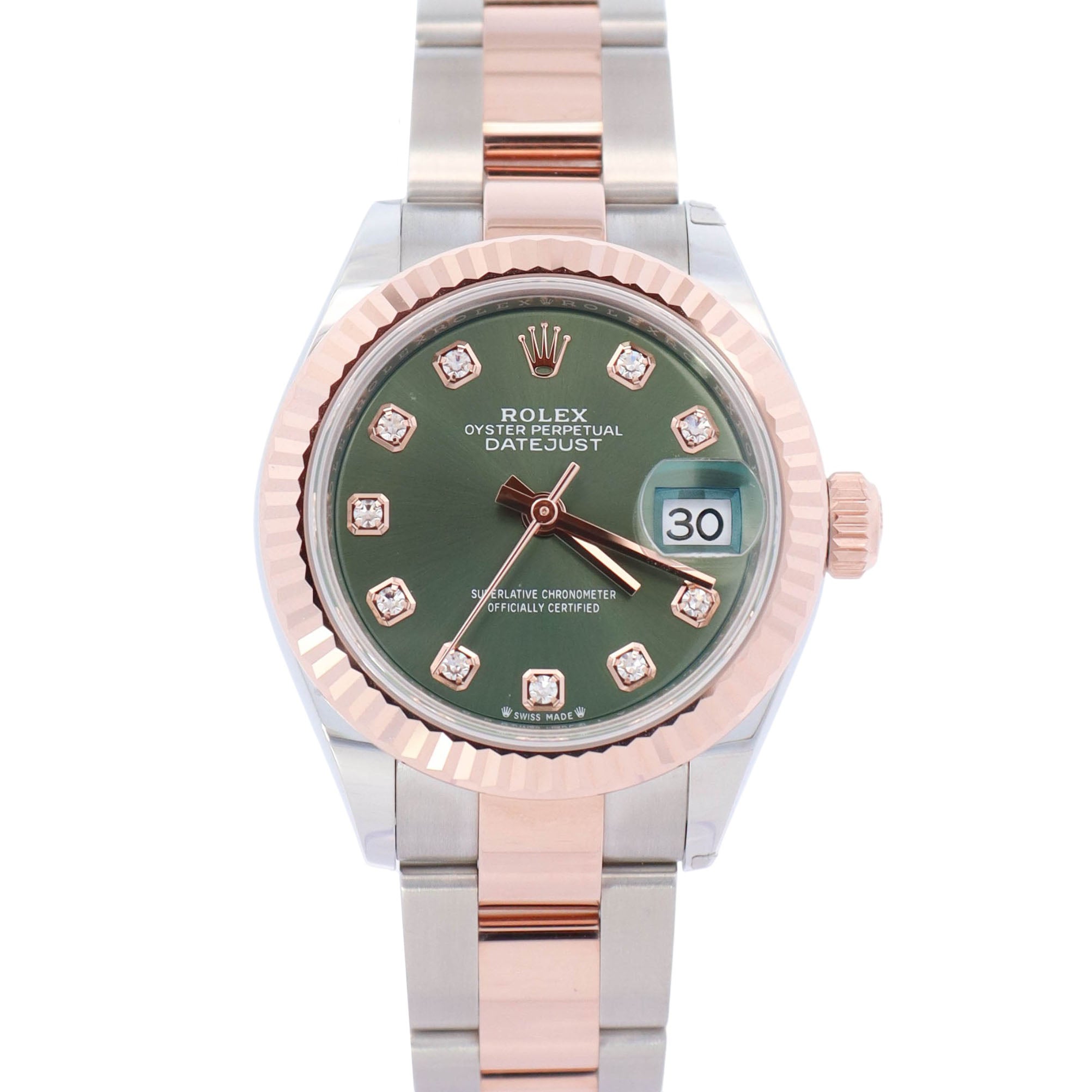 Rolex Datejust 28mm Green Dial Watch Ref# 279171 - Happy Jewelers Fine Jewelry Lifetime Warranty