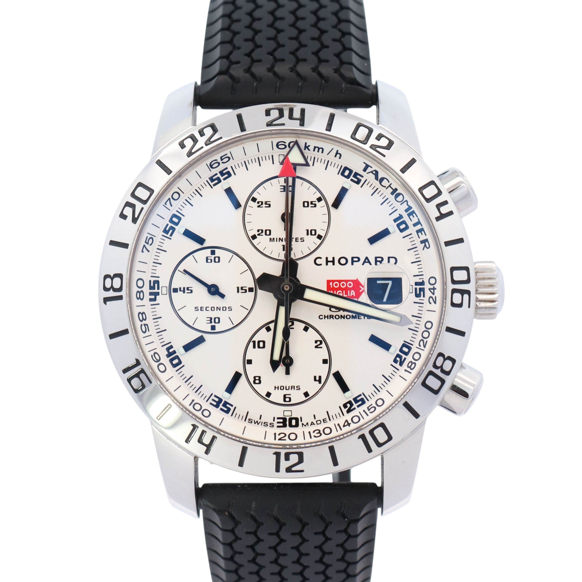 Chopard Mille Miglia 42mm White Dial Watch Ref# 168992-3003 - Happy Jewelers Fine Jewelry Lifetime Warranty