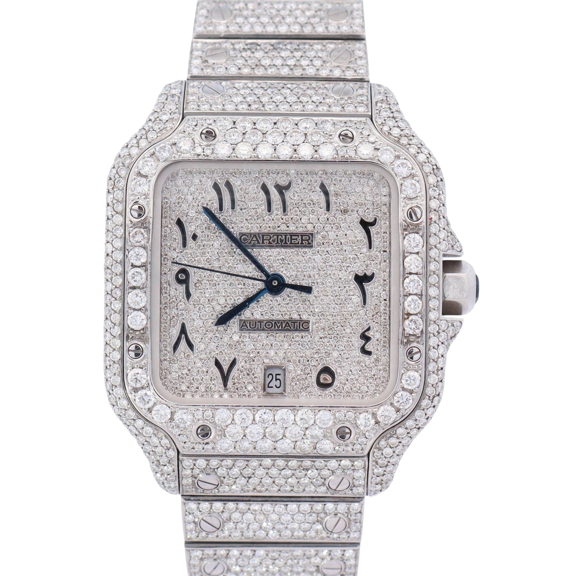 Cartier Santos 40mm Pave Dial Watch Ref# WSSA0018 - Happy Jewelers Fine Jewelry Lifetime Warranty