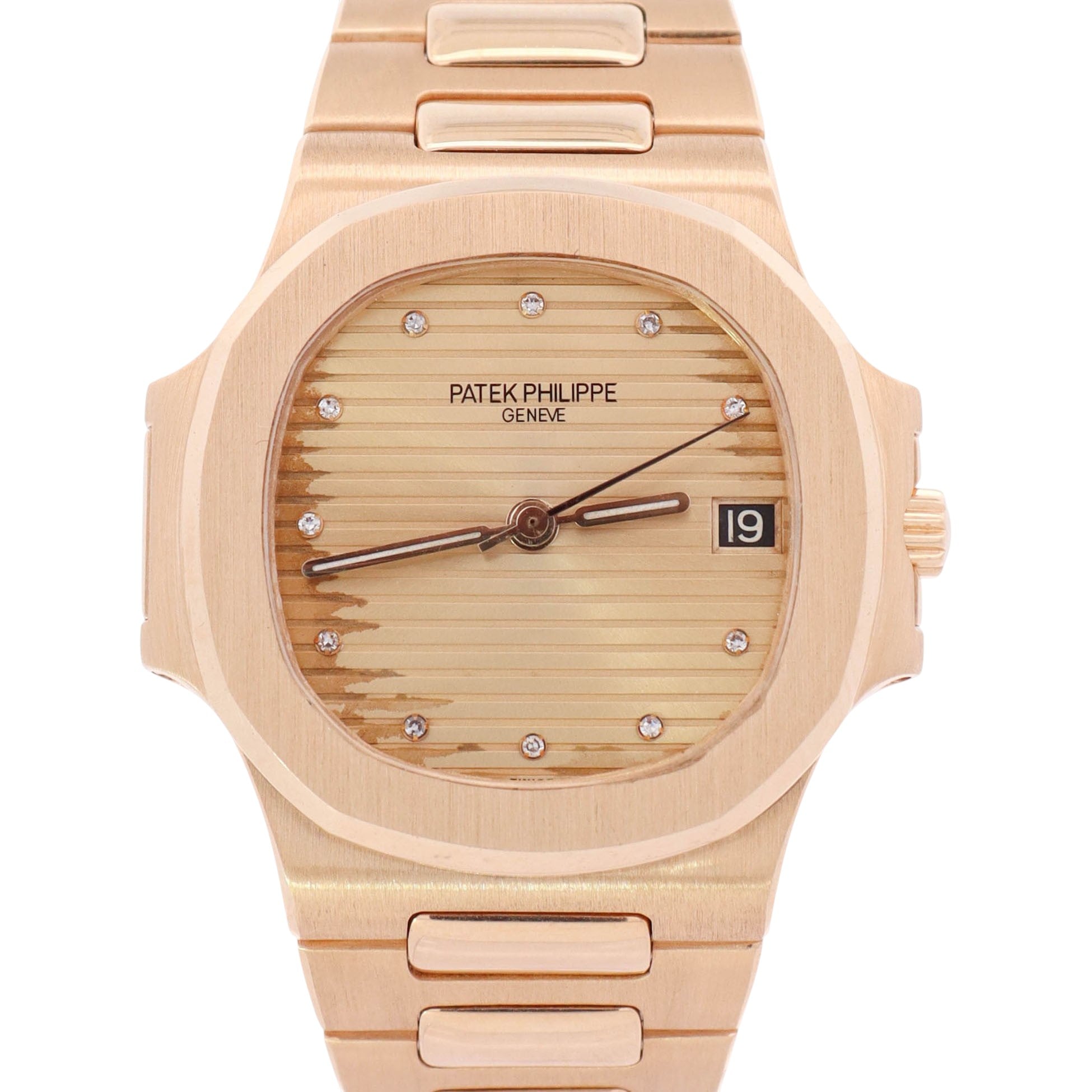 Patek Philippe Nautilus 38mm Champagne Dial Watch Ref# 3800/1J - Happy Jewelers Fine Jewelry Lifetime Warranty