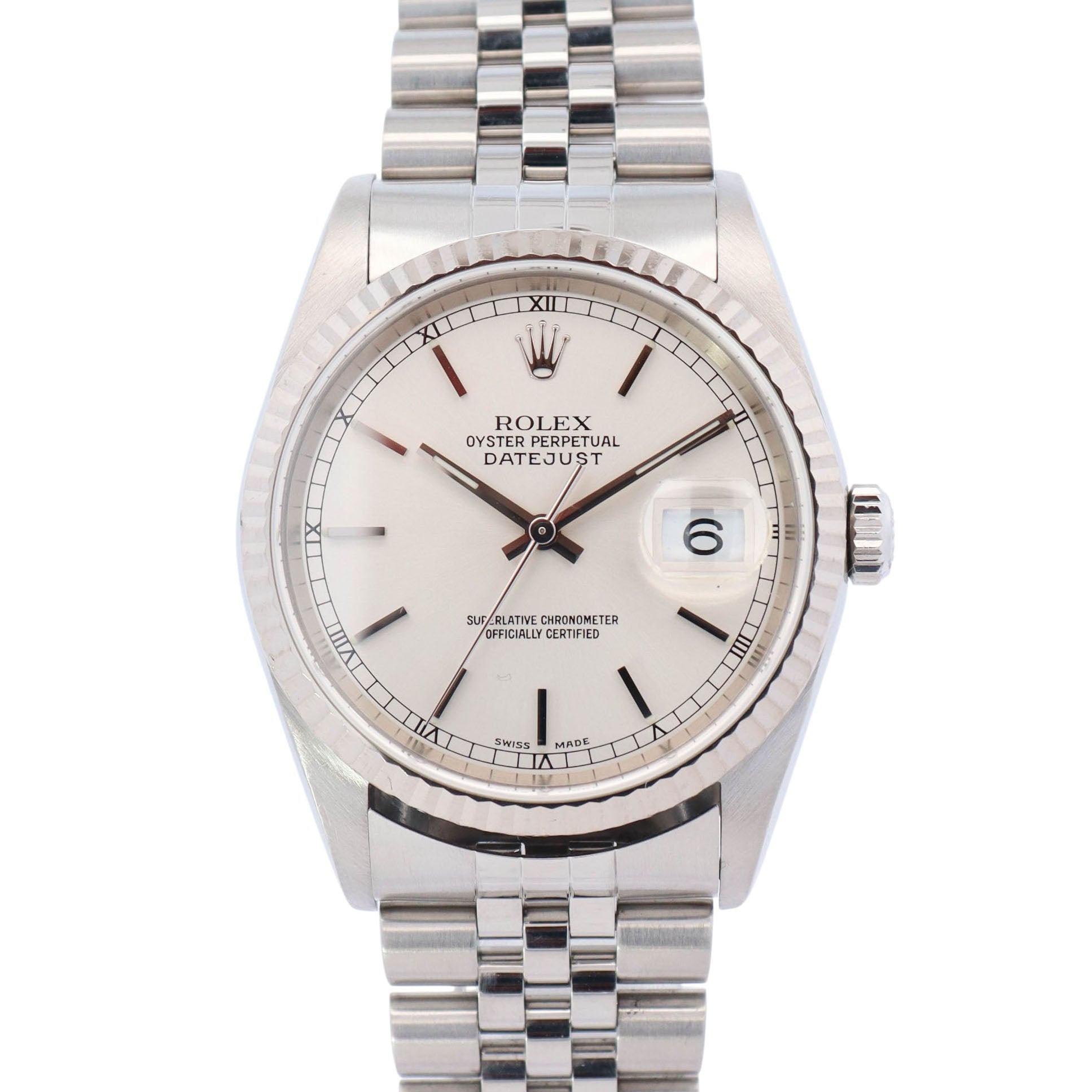 Rolex Datejust 36mm Silver Dial Watch Ref# 16234 - Happy Jewelers Fine Jewelry Lifetime Warranty