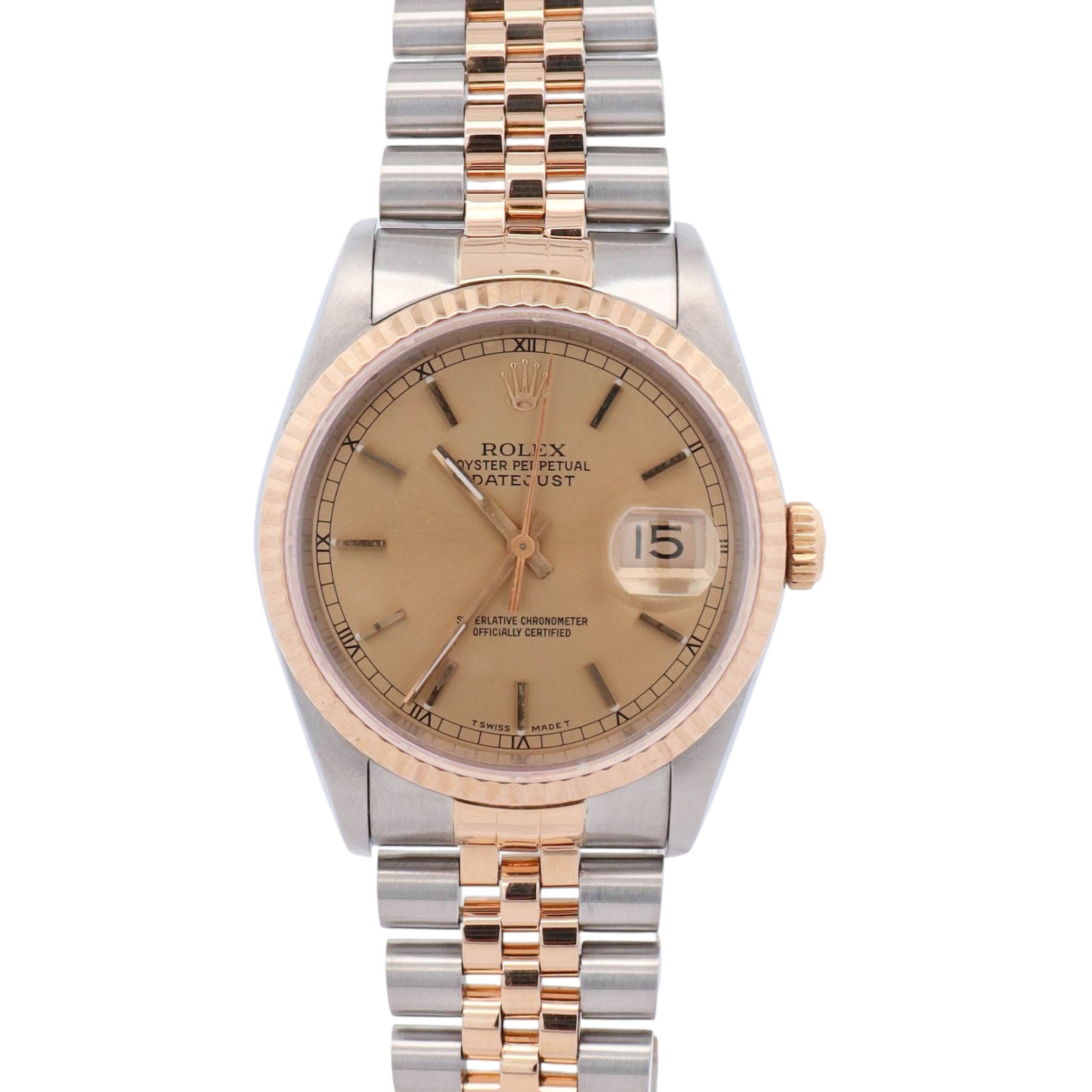 Rolex Datejust 36mm Champagne Dial Watch Ref# 16233 - Happy Jewelers Fine Jewelry Lifetime Warranty