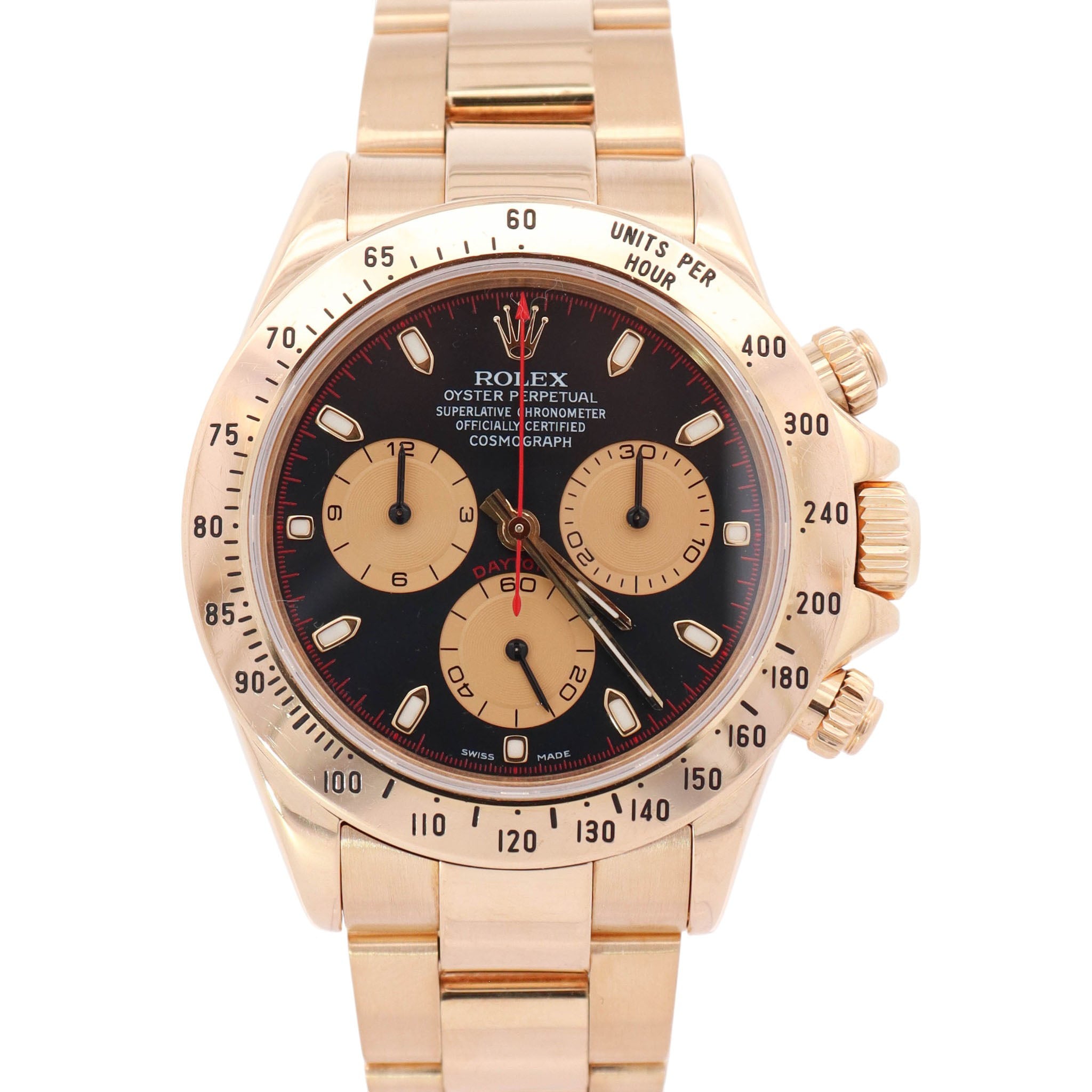 Rolex Daytona 40mm Champagne Dial Watch Ref# 116528 - Happy Jewelers Fine Jewelry Lifetime Warranty