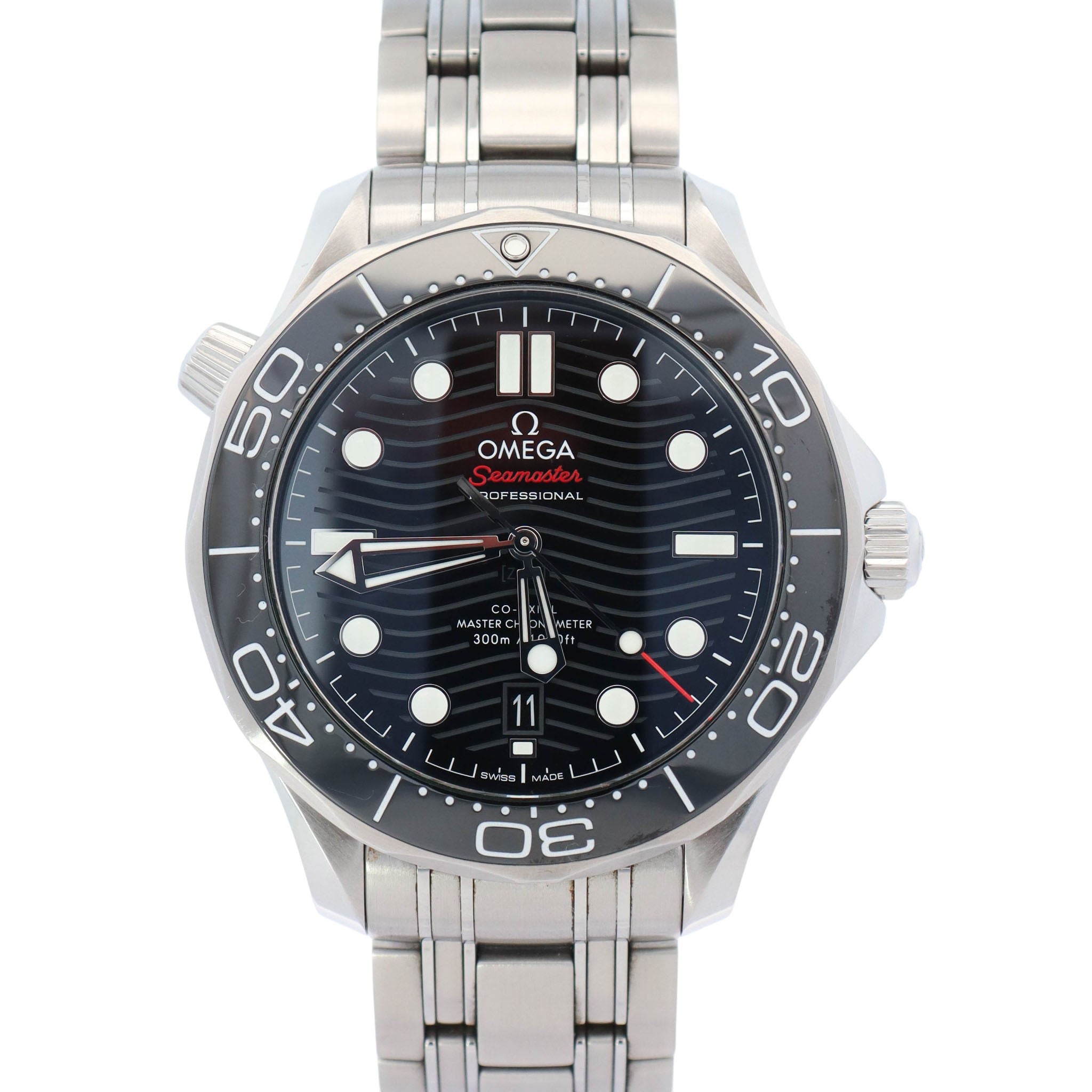 Omega Seamaster 42mm Black Dial Watch Ref# 210.30.42.20.01.001 - Happy Jewelers Fine Jewelry Lifetime Warranty