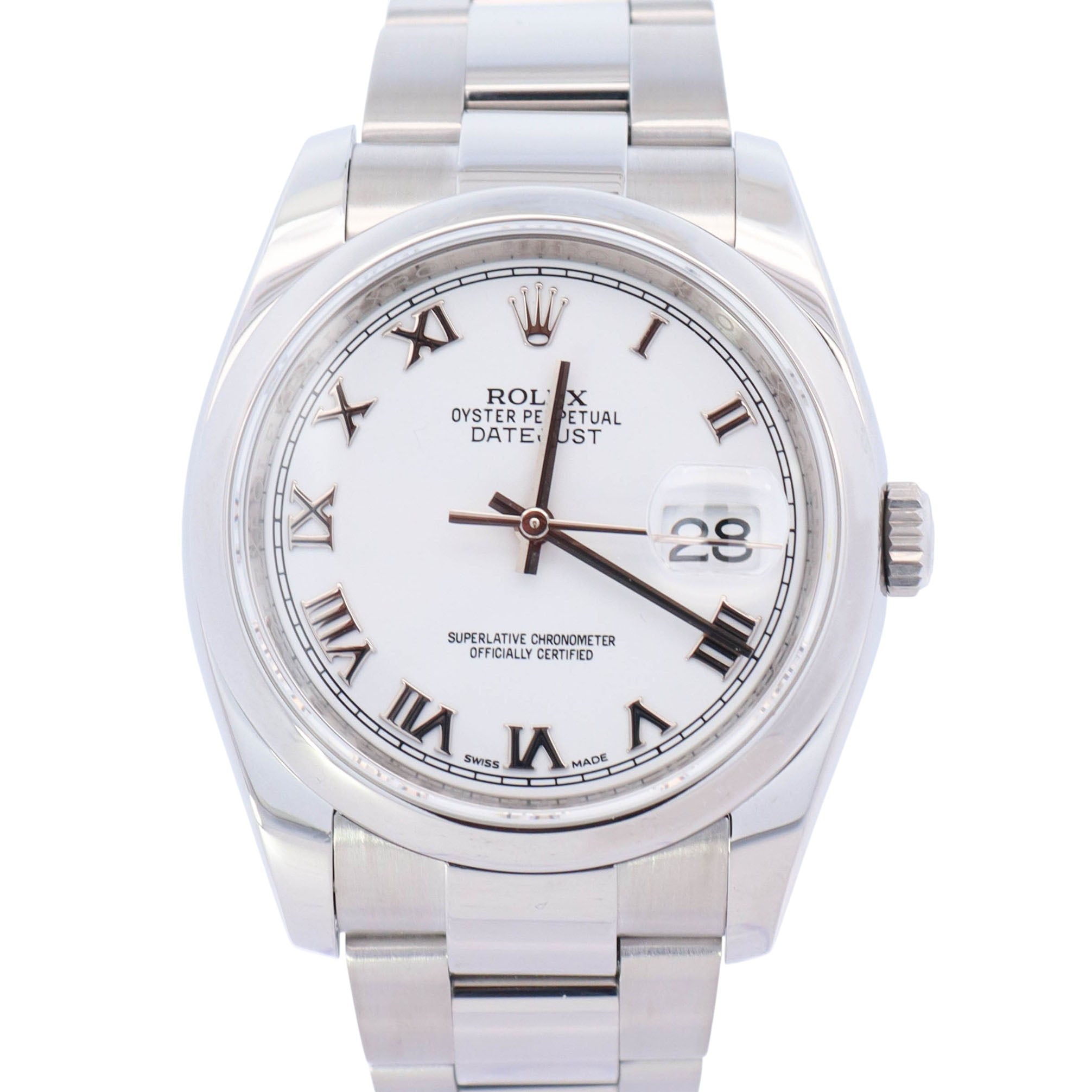 Rolex Datejust 36mm White Dial Watch Ref# 116200