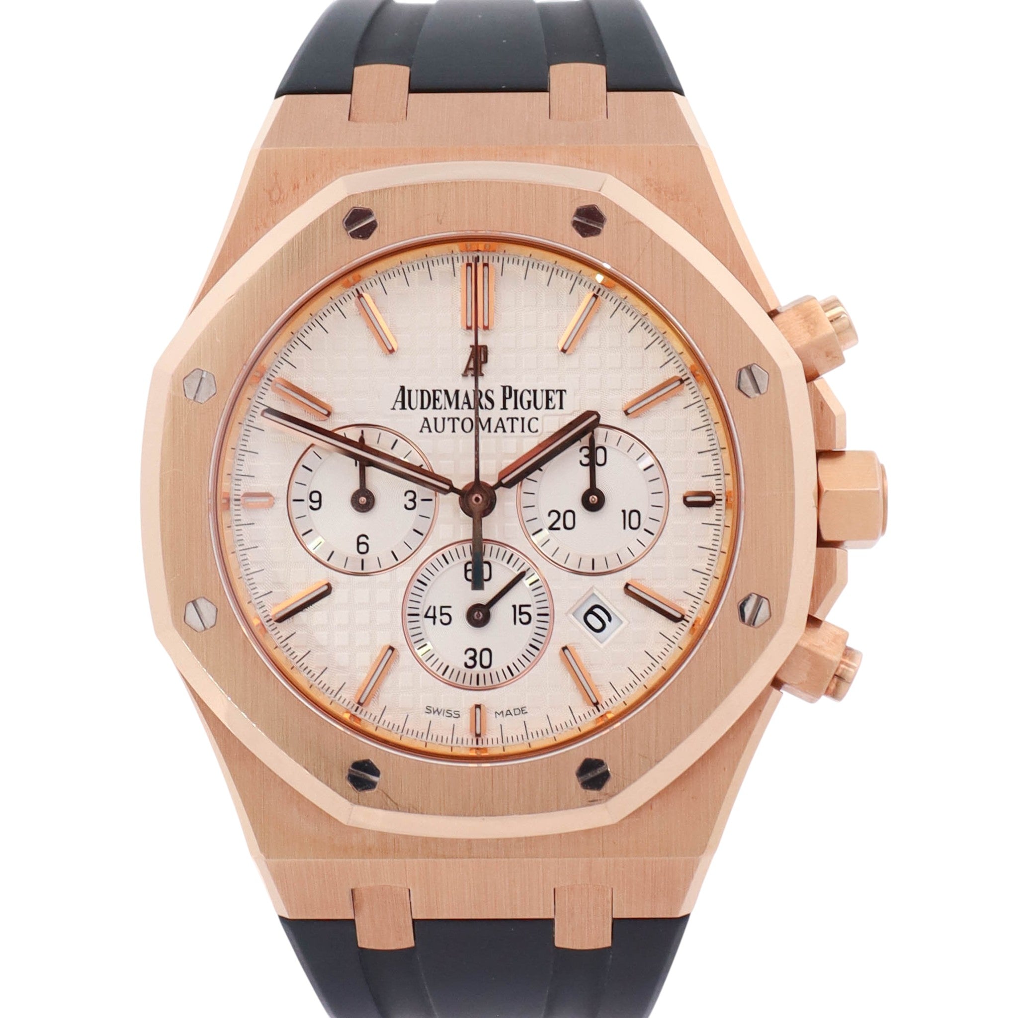 Audemars Piguet Royal Oak 41mm White Dial Watch Ref# 26320OR.OO.D088CR.01 - Happy Jewelers Fine Jewelry Lifetime Warranty
