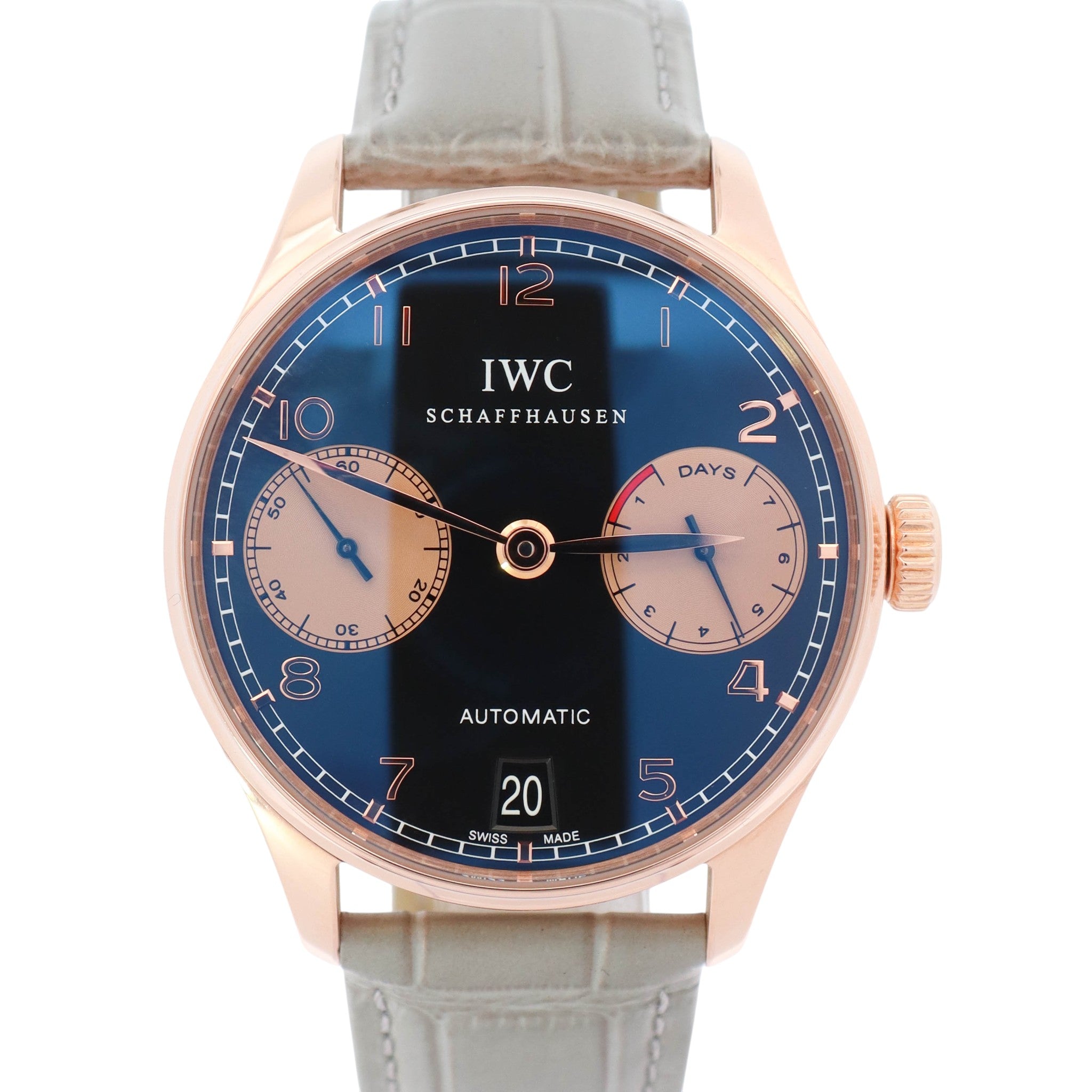 IWC Portuguese 42mm Black Dial Watch Ref# IW500121