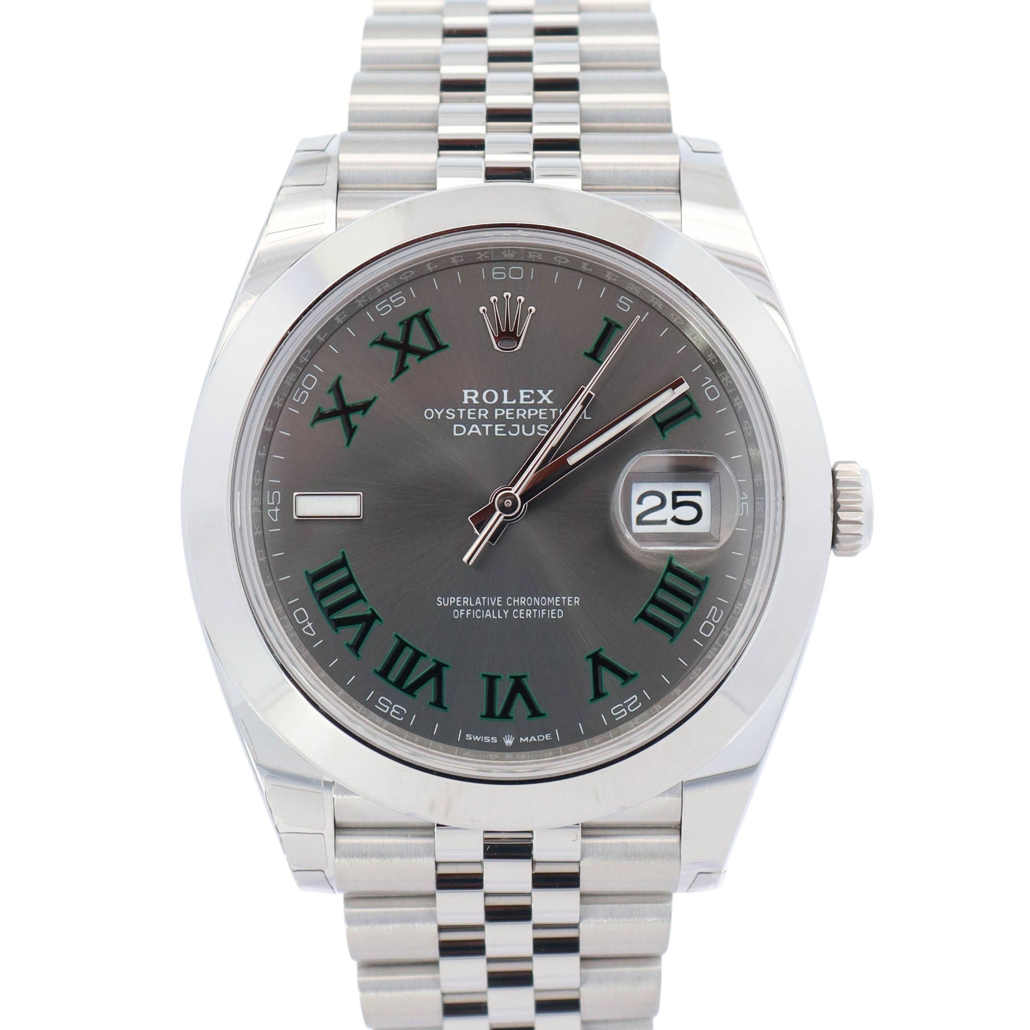 Rolex Datejust 41mm Wimbeldon Dial Watch Ref# 126300 - Happy Jewelers Fine Jewelry Lifetime Warranty
