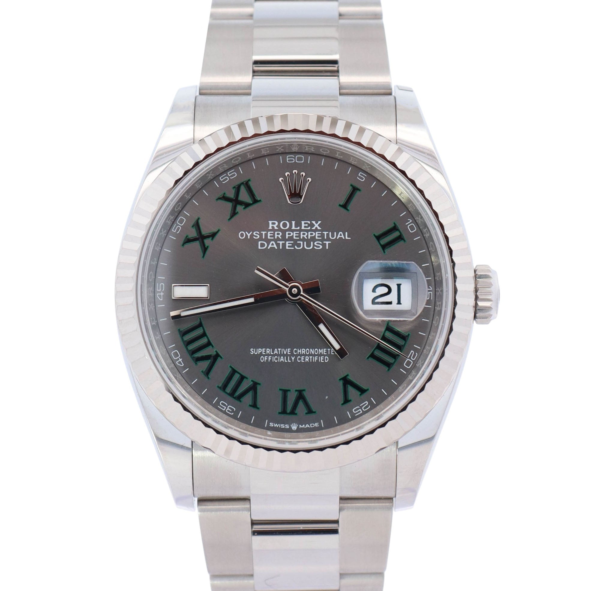 Rolex Datejust 36mm Wimbledon Dial Watch Ref# 126234