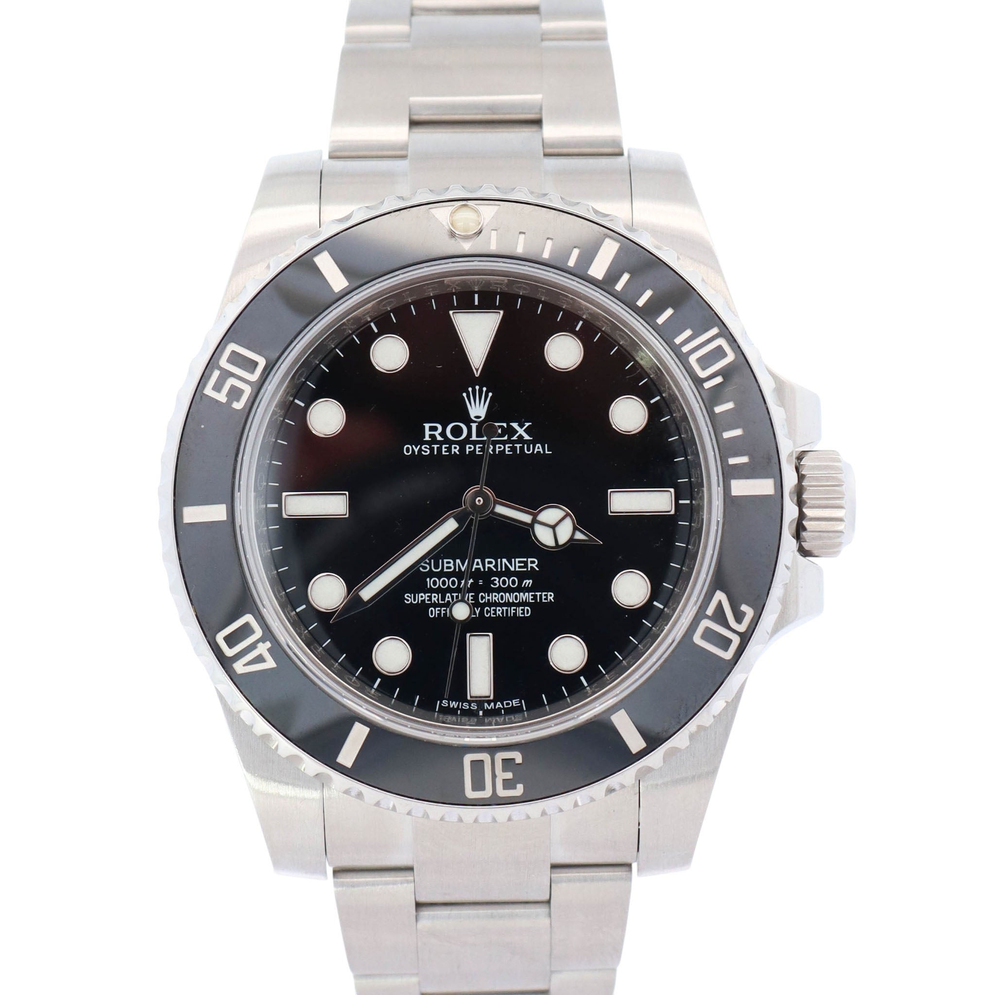 Rolex Submariner 40mm Black Dial Watch Ref# 114060