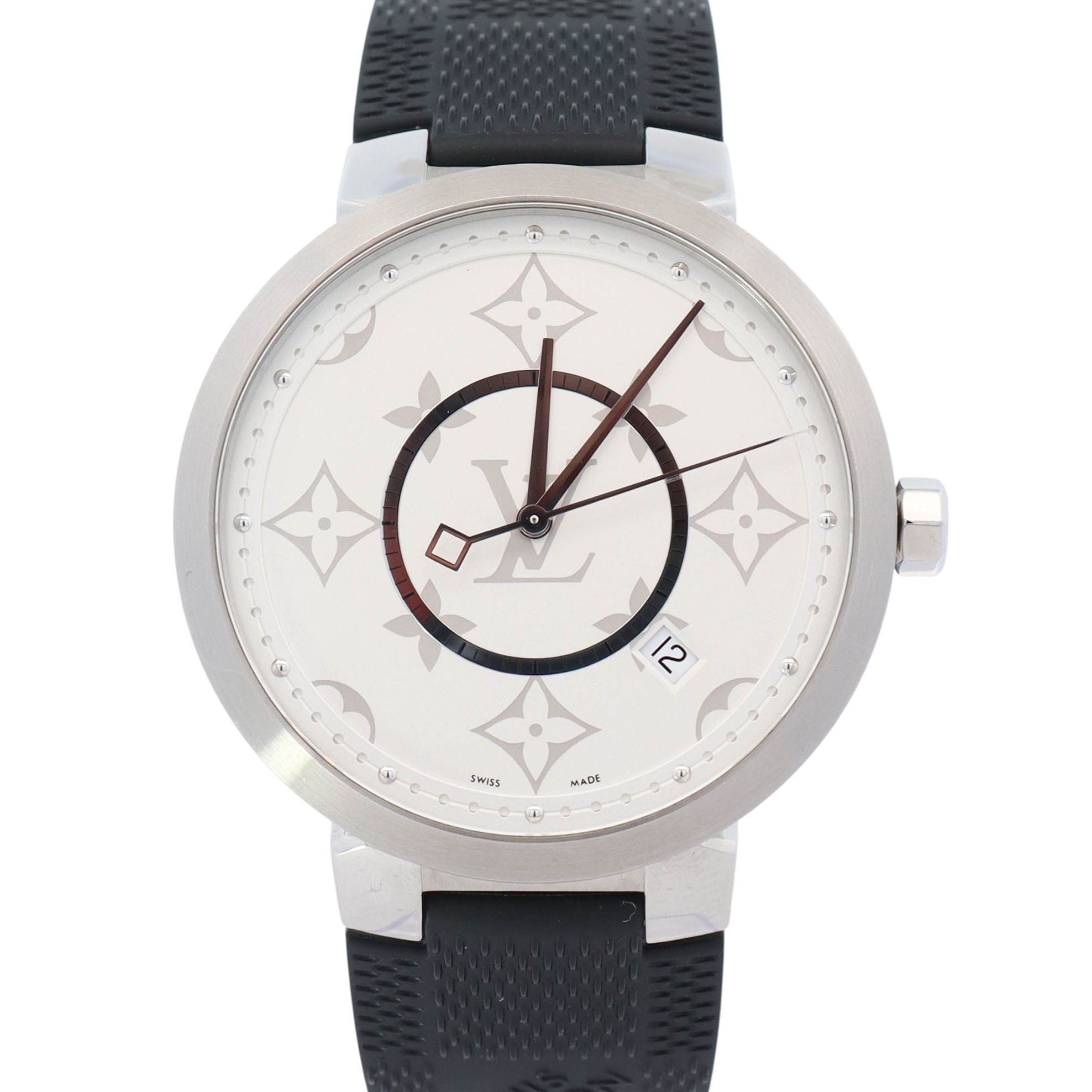 Louis Vuitton Tambour 39mm White Dial Watch Ref# QA120