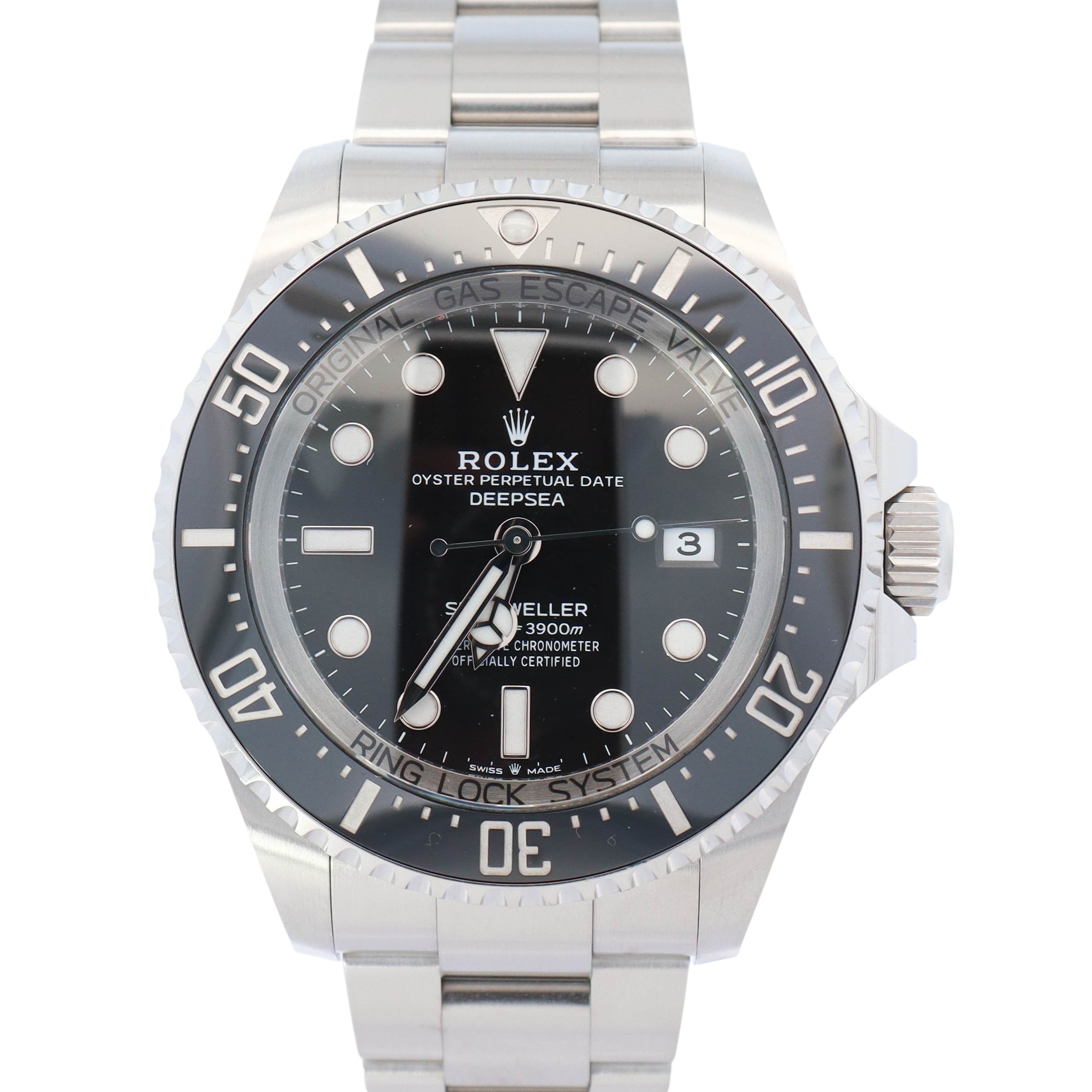 Perry Rolex Sea-Dweller 44mm Black Dial Watch Ref# 136660 – Happy Jewelers