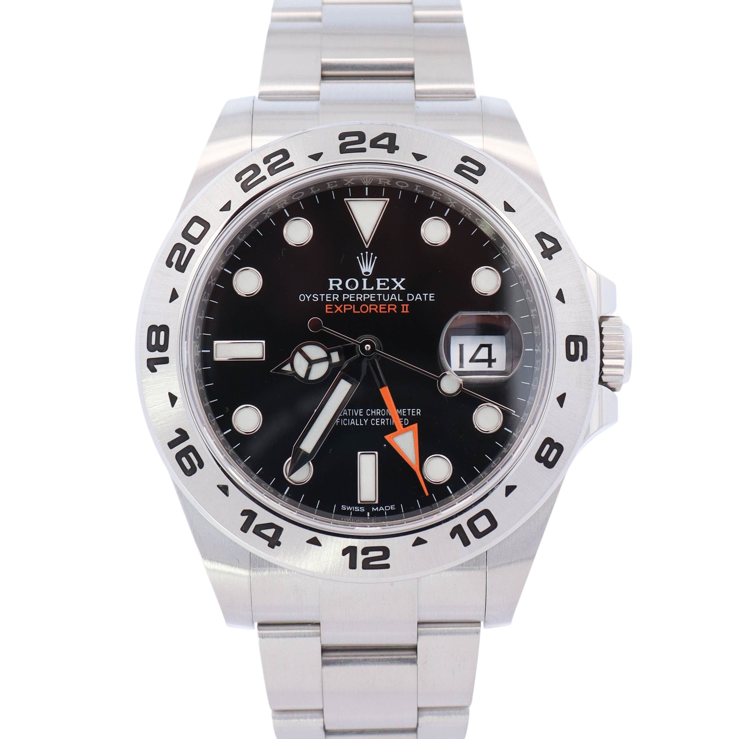 Rolex Explorer II 42mm Black Dot Dial Watch Ref# 216570 – Happy