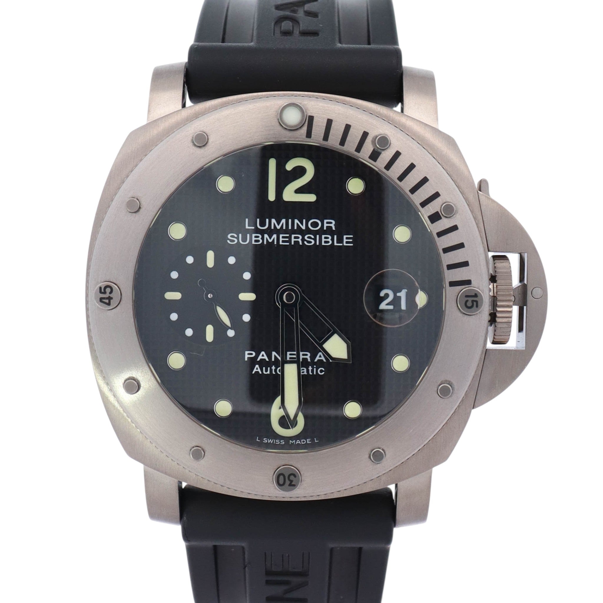 Panerai Luminor Submersible 44mm Black Dial Watch Ref# PAM00025 - Happy Jewelers Fine Jewelry Lifetime Warranty