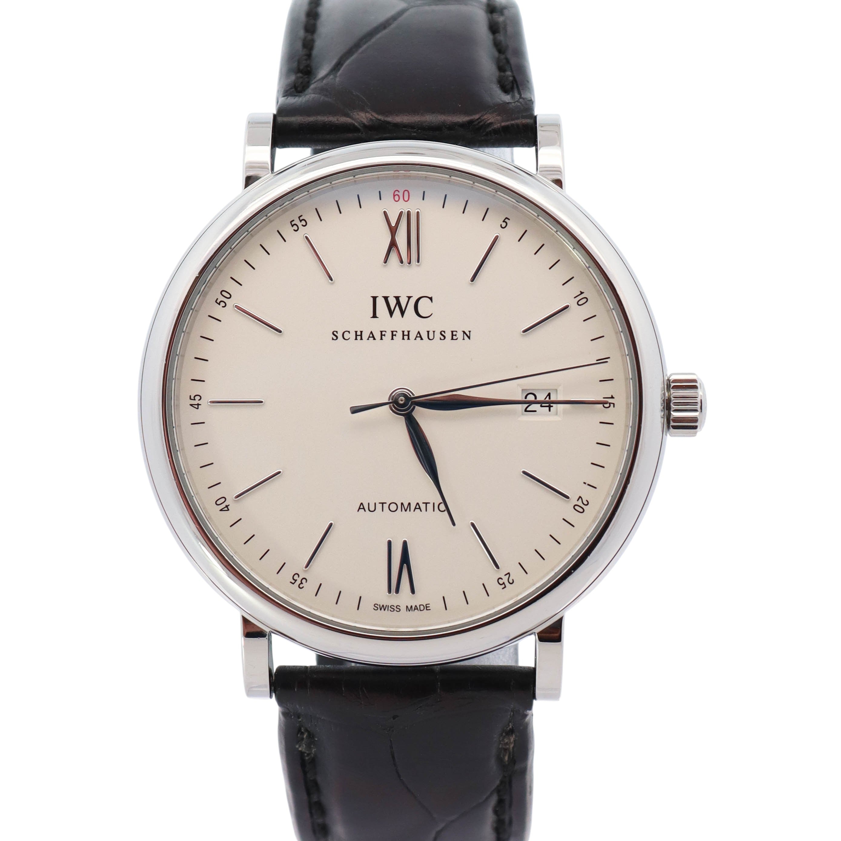 IWC Portofino 40mm Silver Dial Watch Ref# IW356501 - Happy Jewelers Fine Jewelry Lifetime Warranty