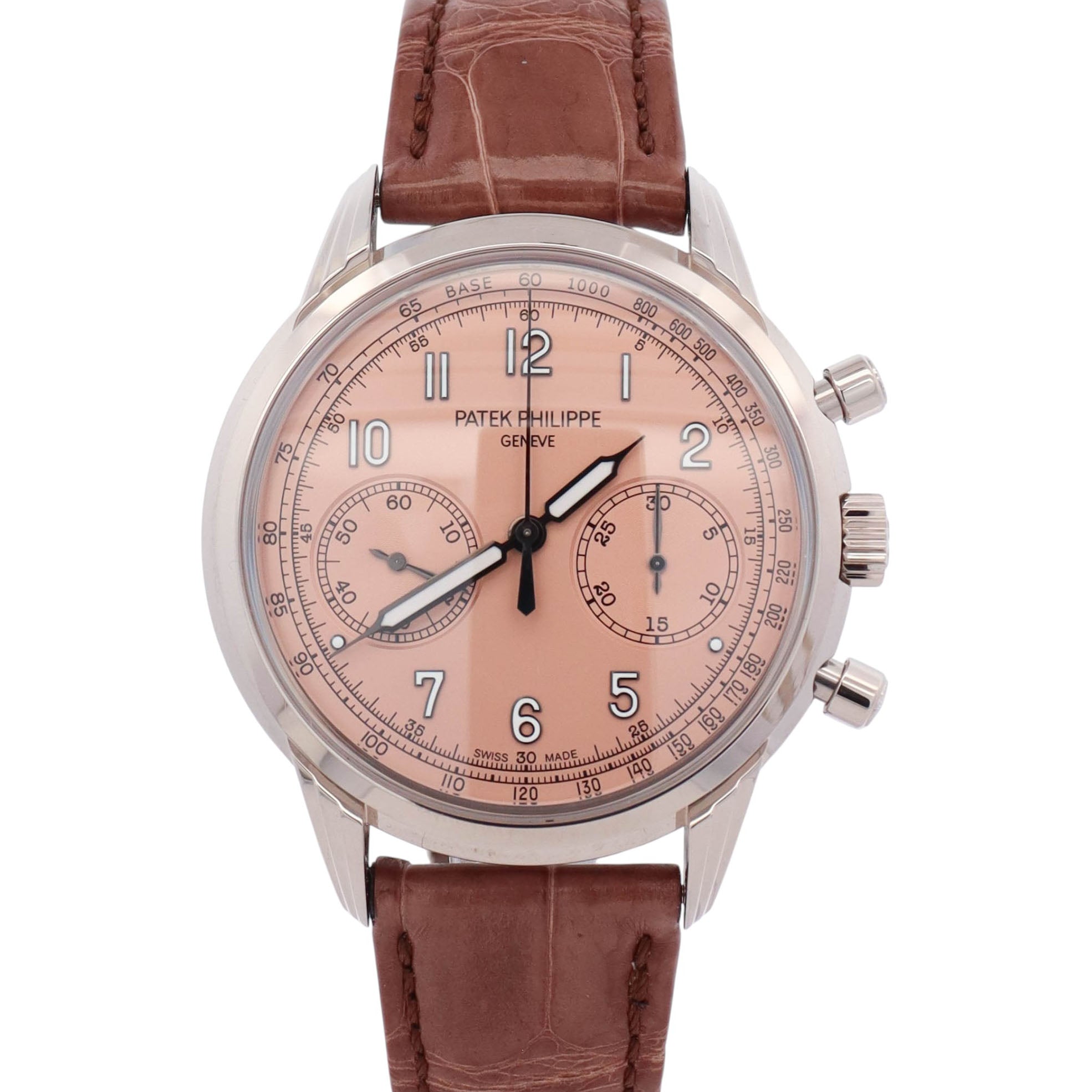 Patek Philippe Complications 41mm Salmon Dial Watch Ref# 5172G-001 - Happy Jewelers Fine Jewelry Lifetime Warranty