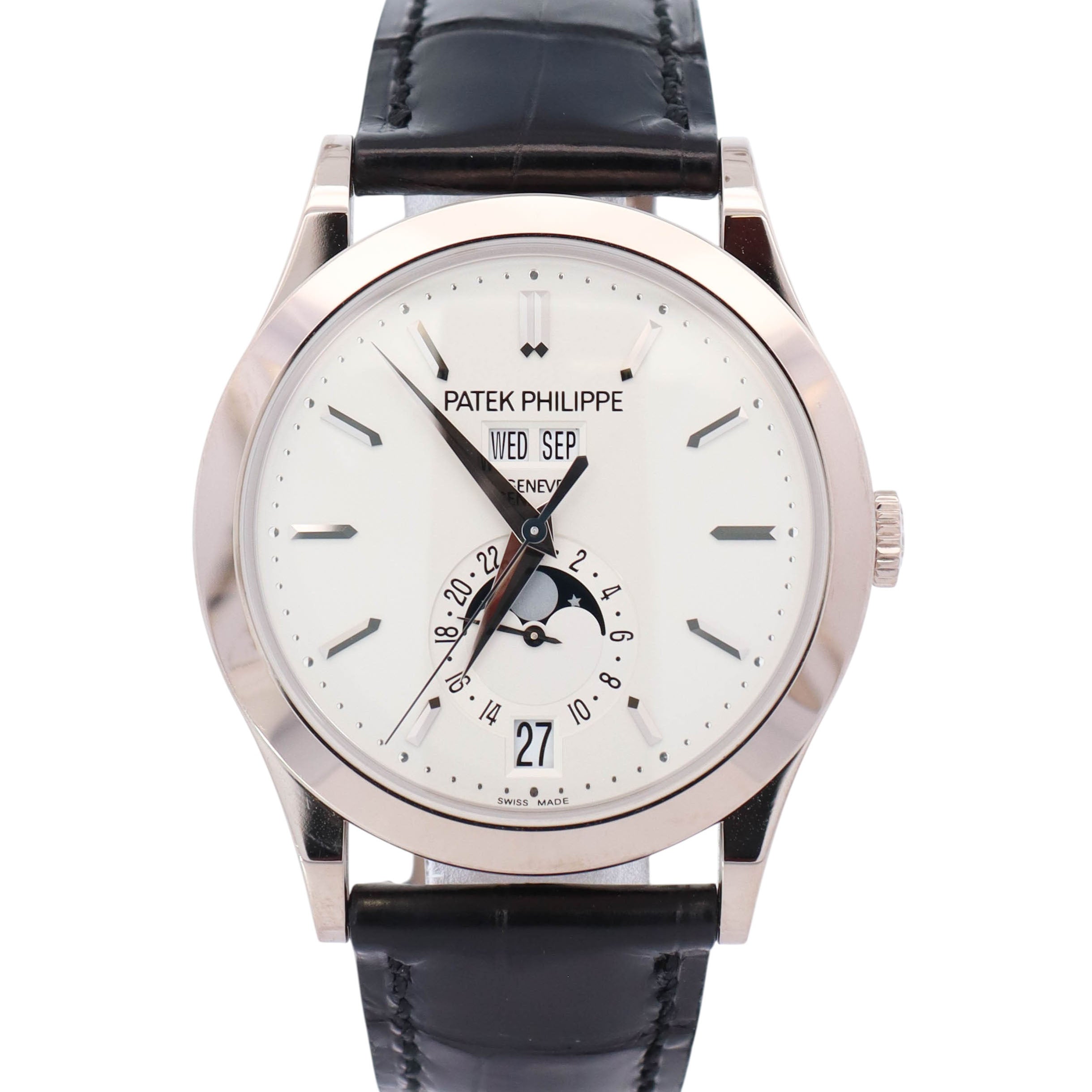 Patek Philippe Annual Calendar 38.5mm White Dial Watch Ref# 5396G-011 - Happy Jewelers Fine Jewelry Lifetime Warranty