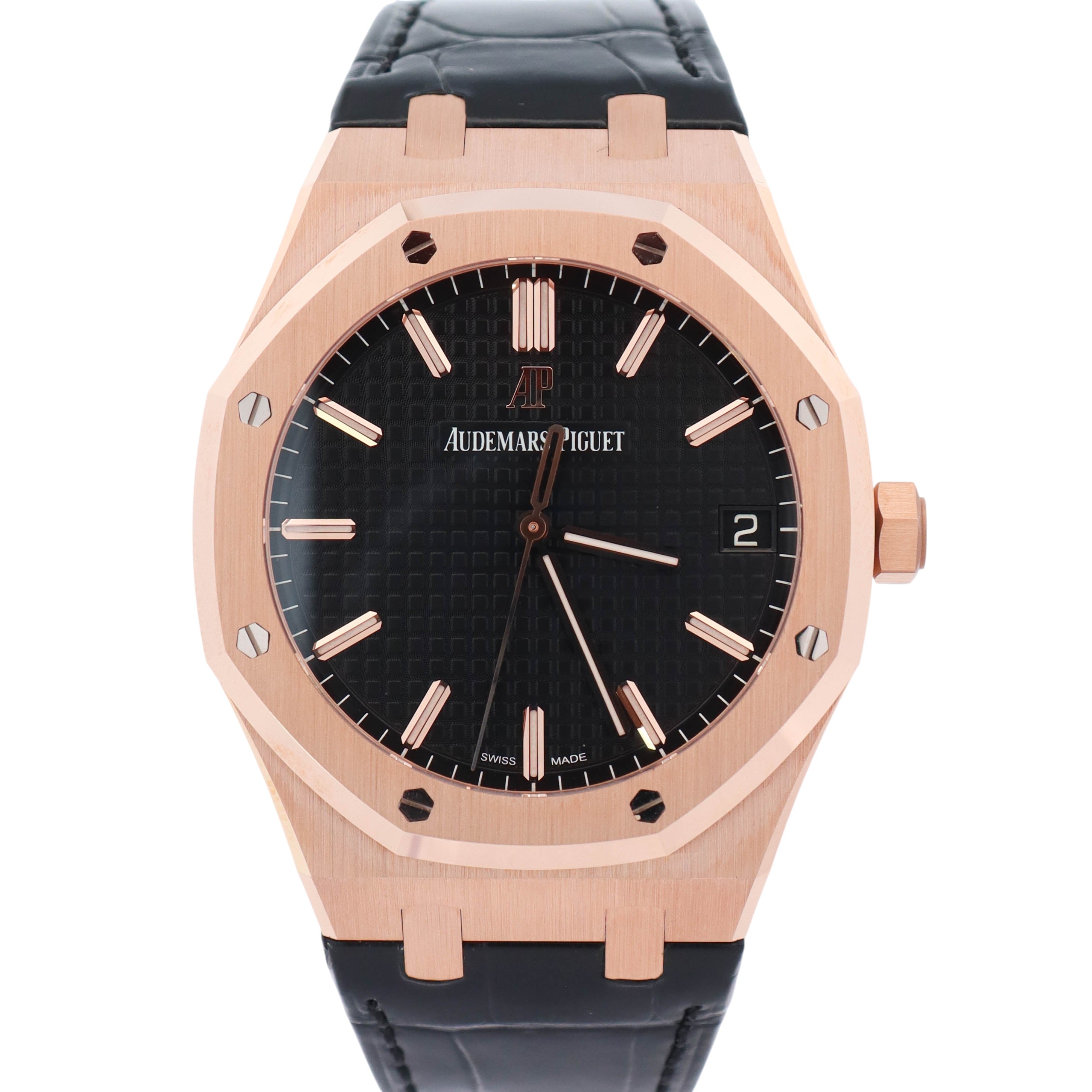 Audemars Piguet Royal Oak 41mm Black Dial Watch Ref# 15500OR.OO.D002CR.01 - Happy Jewelers Fine Jewelry Lifetime Warranty