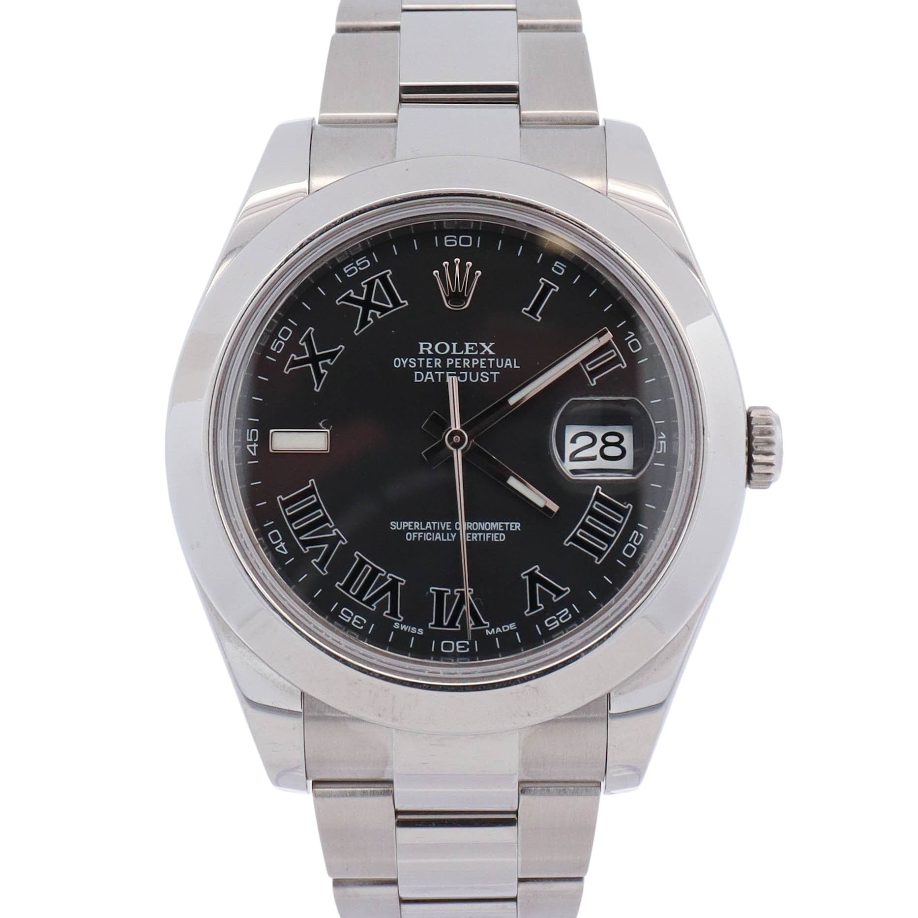 Rolex Datejust 41mm Dark Grey Dial Watch Ref# 116300 - Happy Jewelers Fine Jewelry Lifetime Warranty