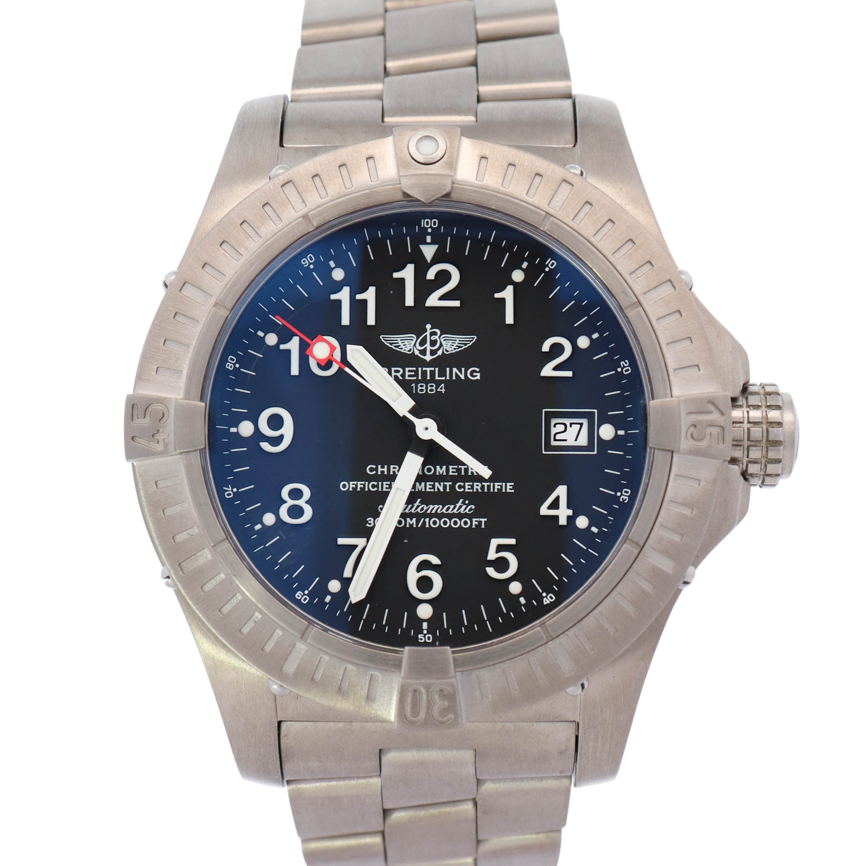 Breiting Avenger Seawolf 44mm Black Dial Watch Ref# E17370 – Happy