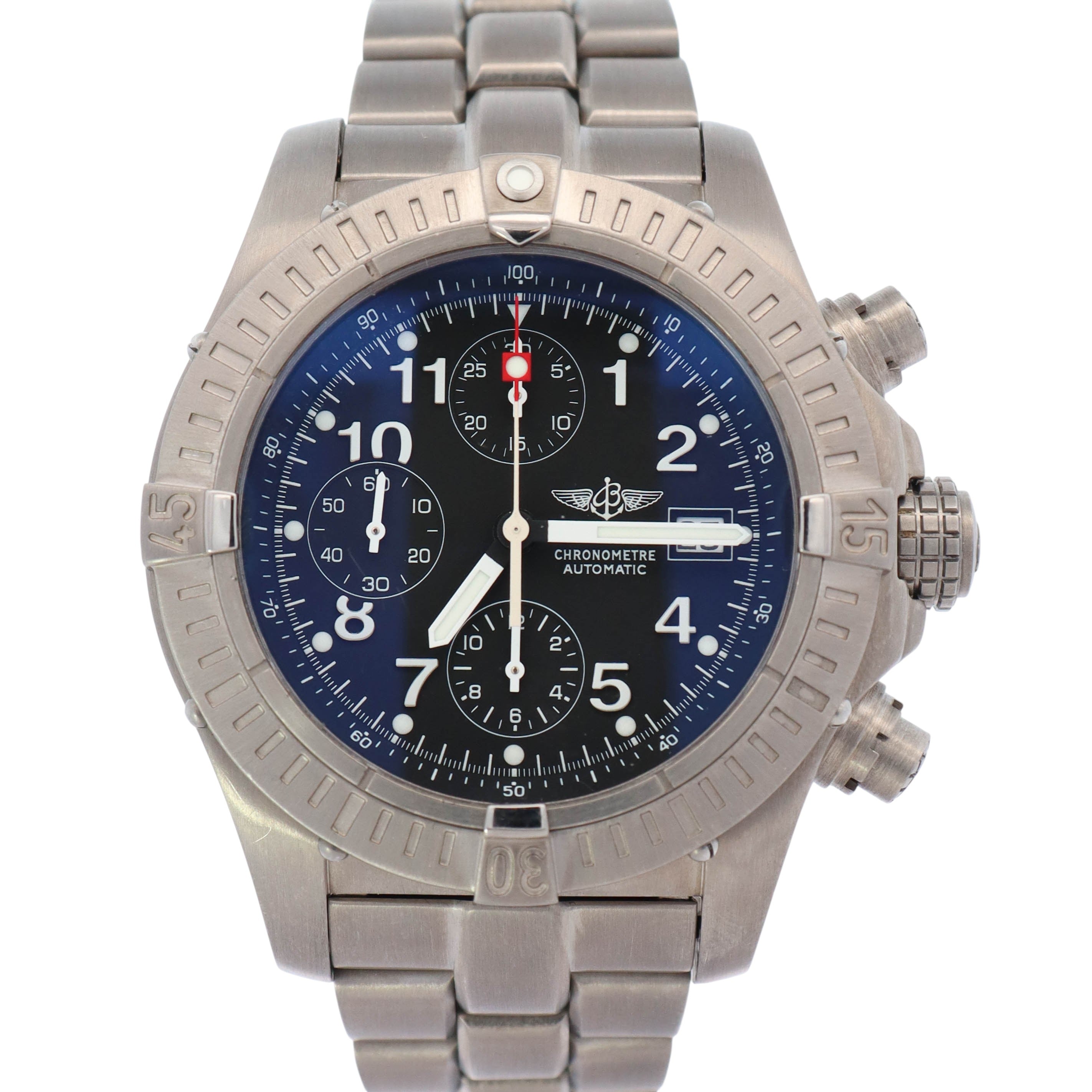 Breiting Avenger 44mm Black Dial Watch Ref# E13360 - Happy Jewelers Fine Jewelry Lifetime Warranty