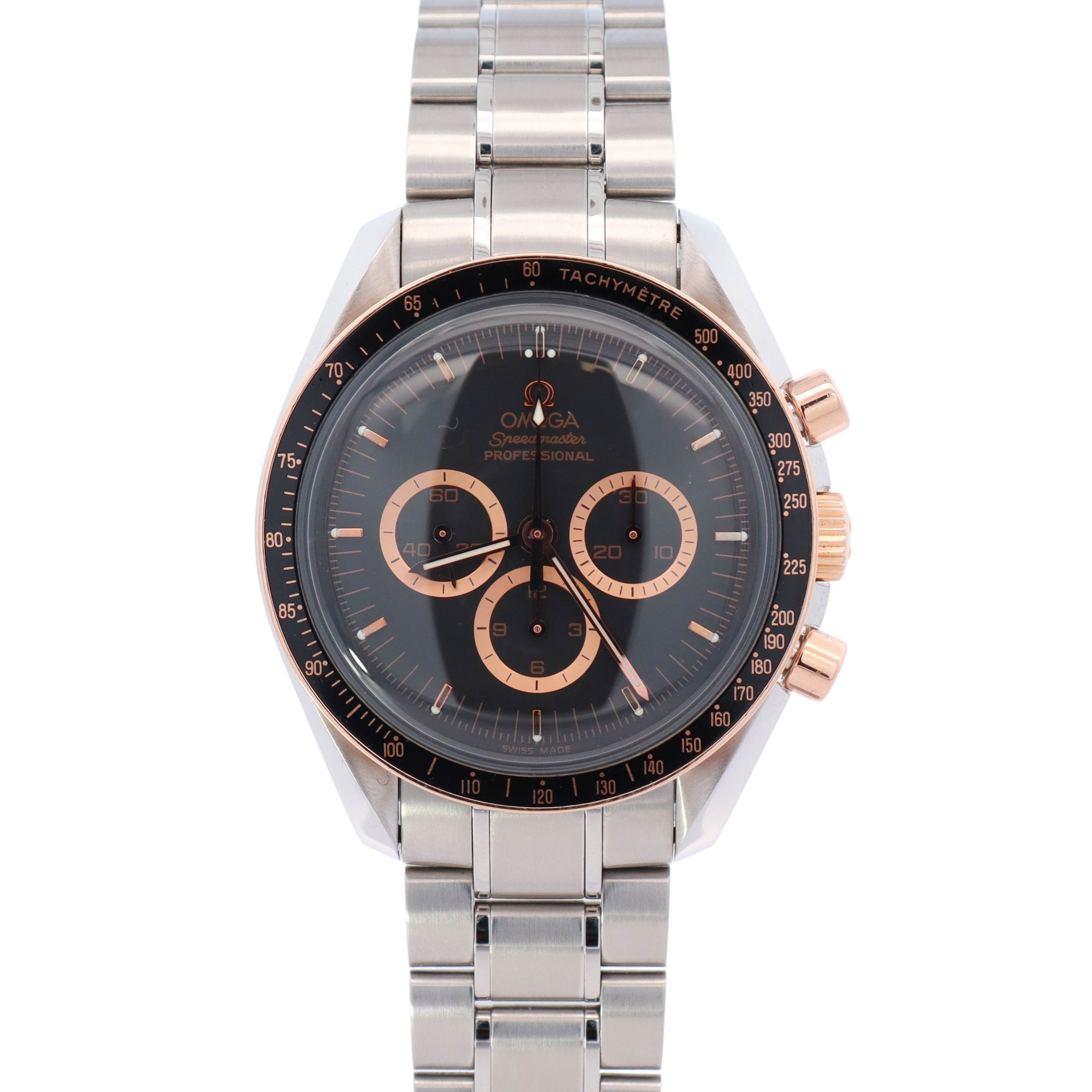 Omega Speedmaster Apollo 15 35th Anniversary 42mm Black Dial Watch Ref# 3366.51