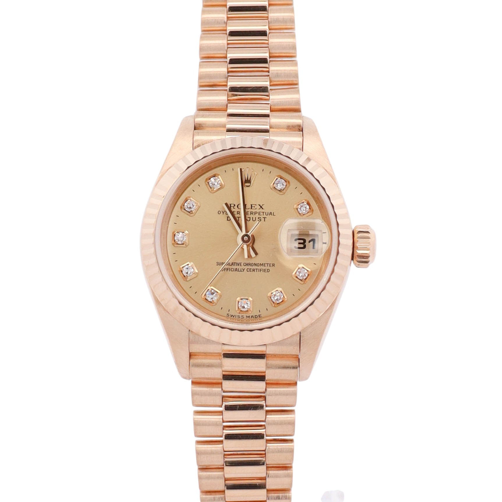 Rolex Datejust 26mm Champagne Dial Watch Ref# 69178 - Happy Jewelers Fine Jewelry Lifetime Warranty