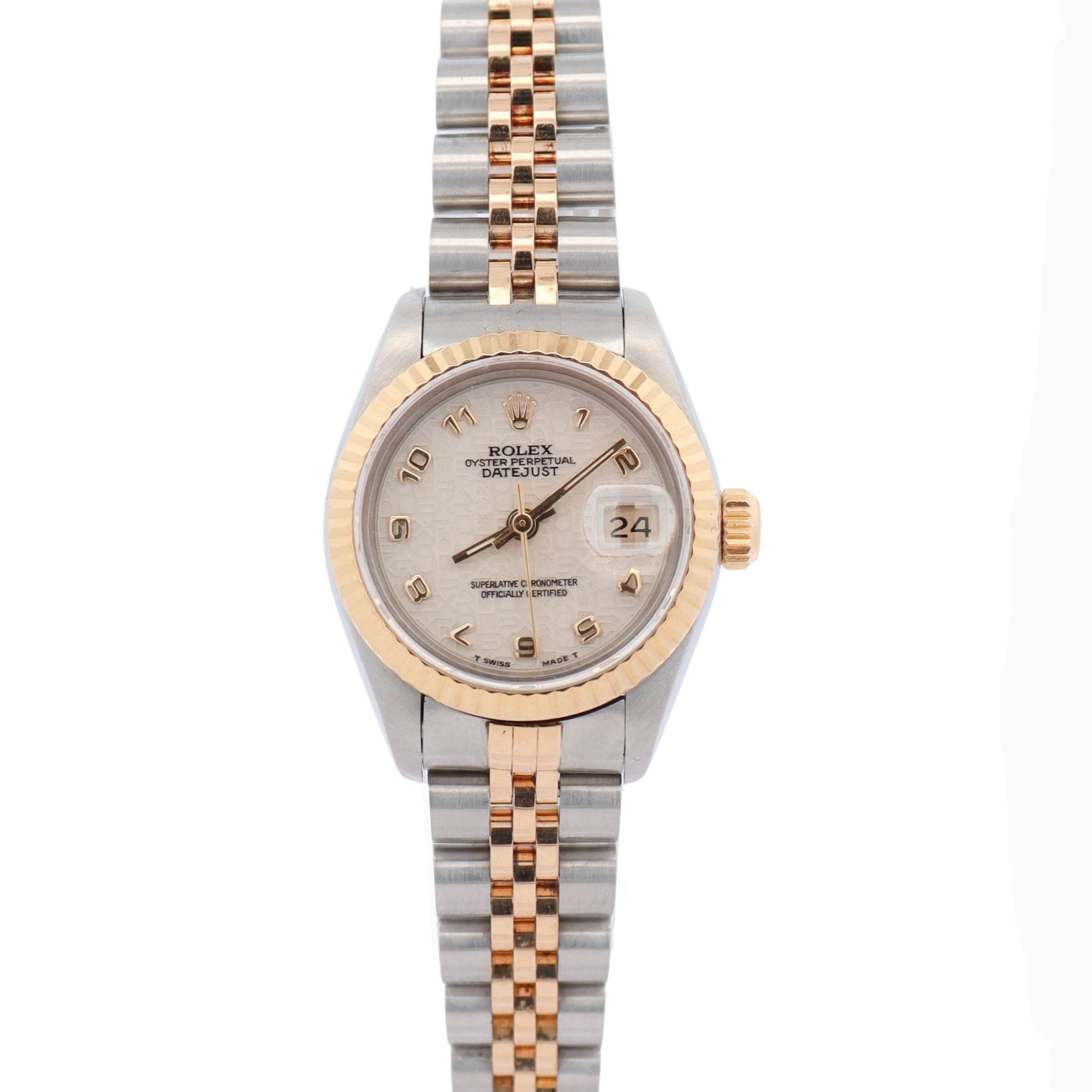 Rolex Datejust 26mm White Jubilee Dial Watch Ref# 69173 – Happy