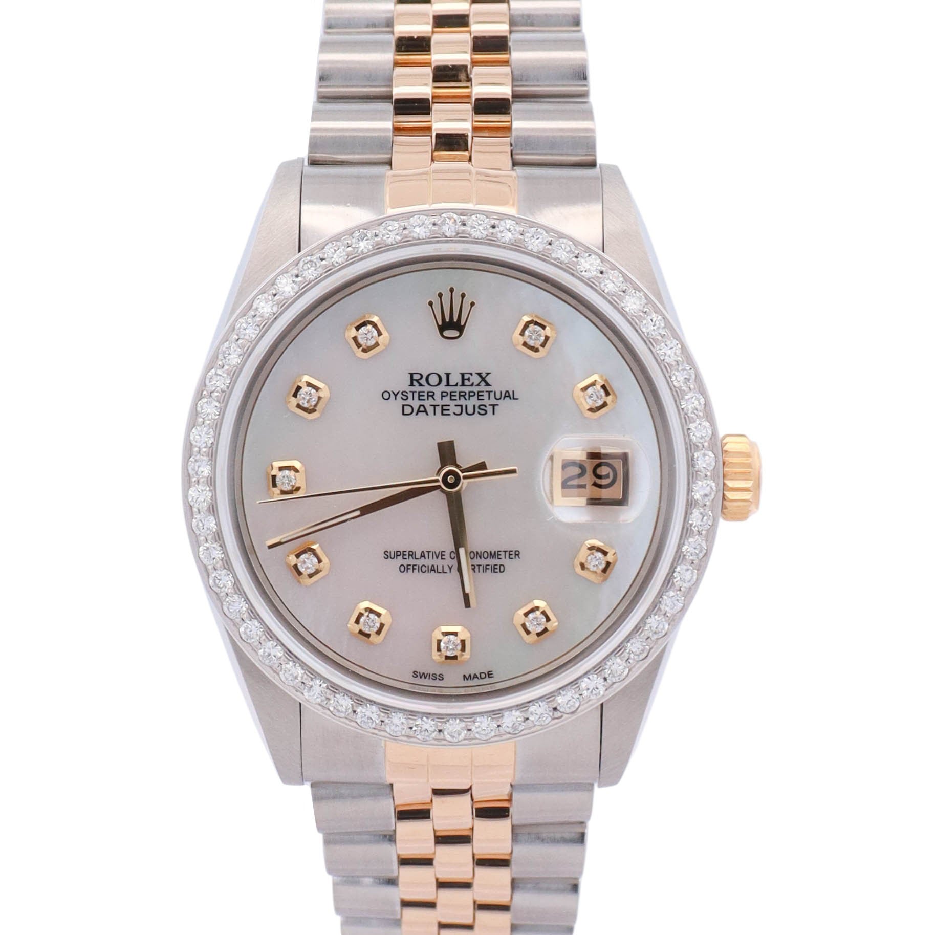 Rolex Datejust 36mm MOP Dial Watch Ref# 16233