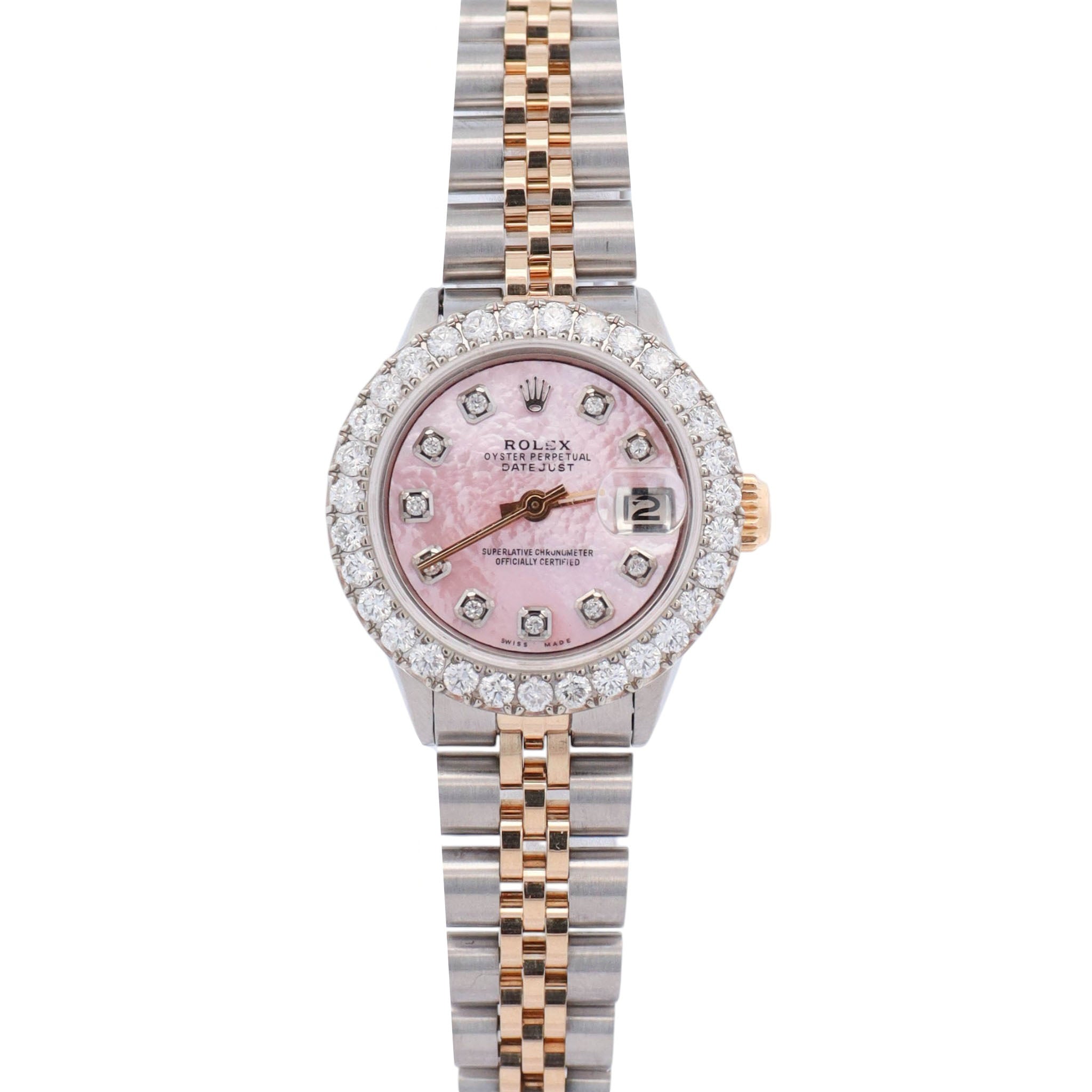 Rolex Datejust 26mm Pink MOP Dial Watch Ref# 6516 – Happy Jewelers