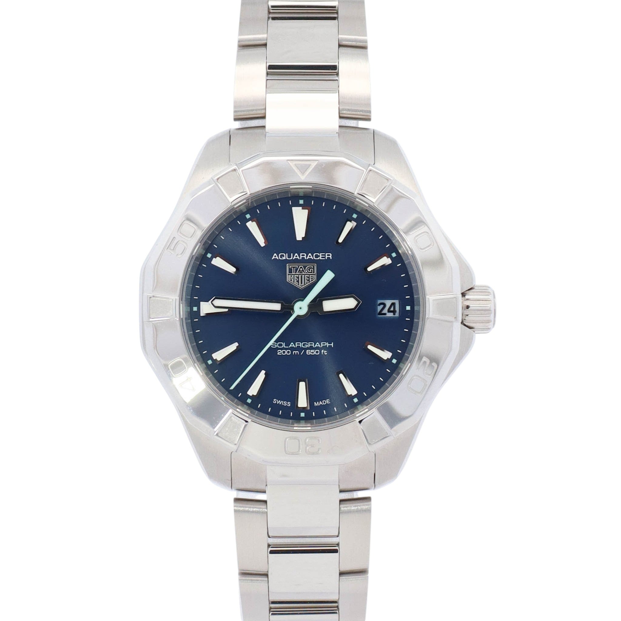 Tag Heuer Aquaracer 34mm Blue Dial Watch Ref# WB9311.BA005 - Happy Jewelers Fine Jewelry Lifetime Warranty