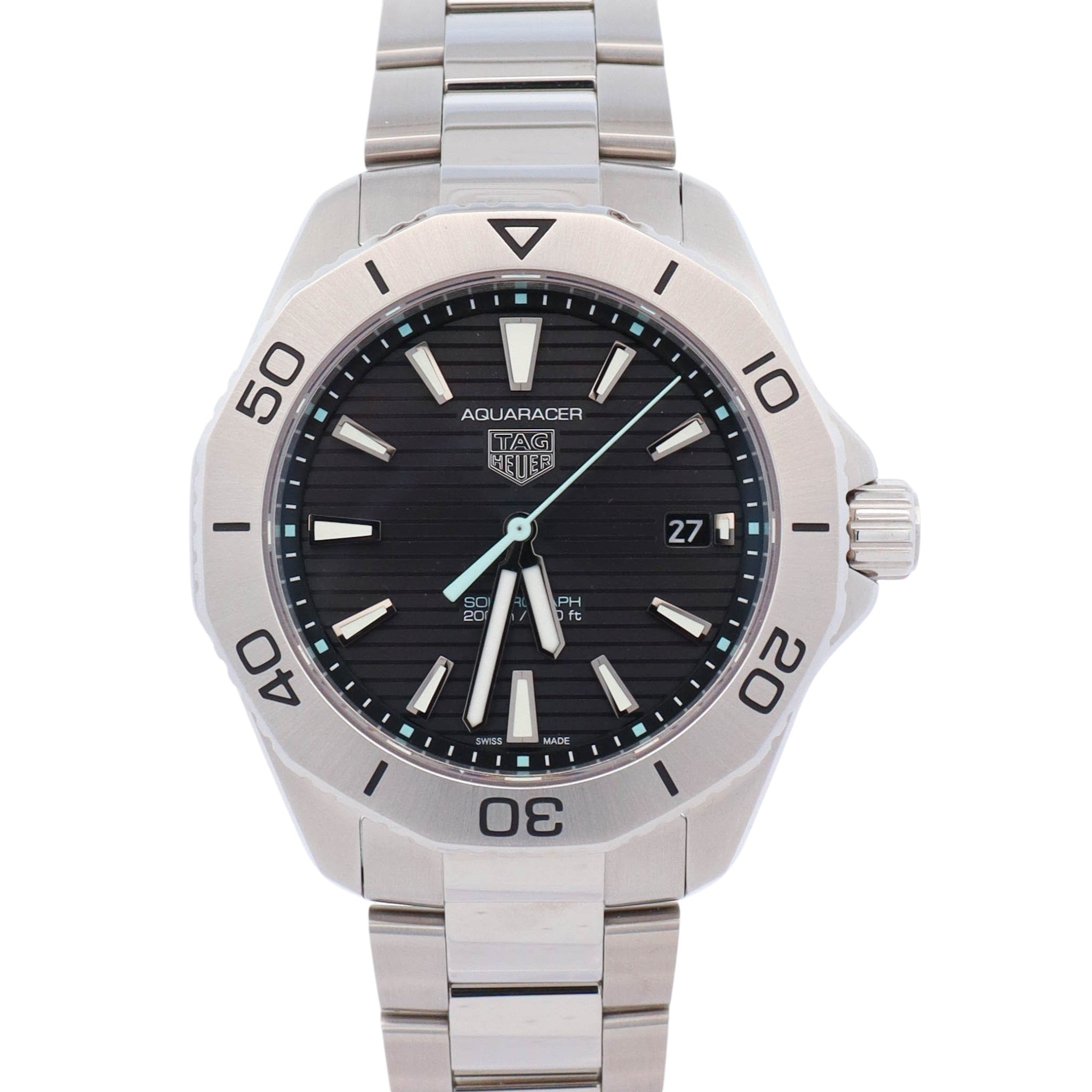 Tag Heuer Aquaracer 40mm Black Dial Watch Ref: WBP1114.BA0000 - Happy Jewelers Fine Jewelry Lifetime Warranty
